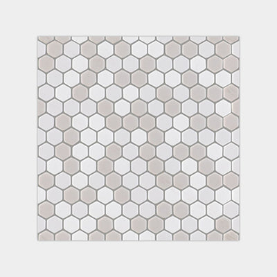 Beige Hexagon Glaze – Recycled Glass collection