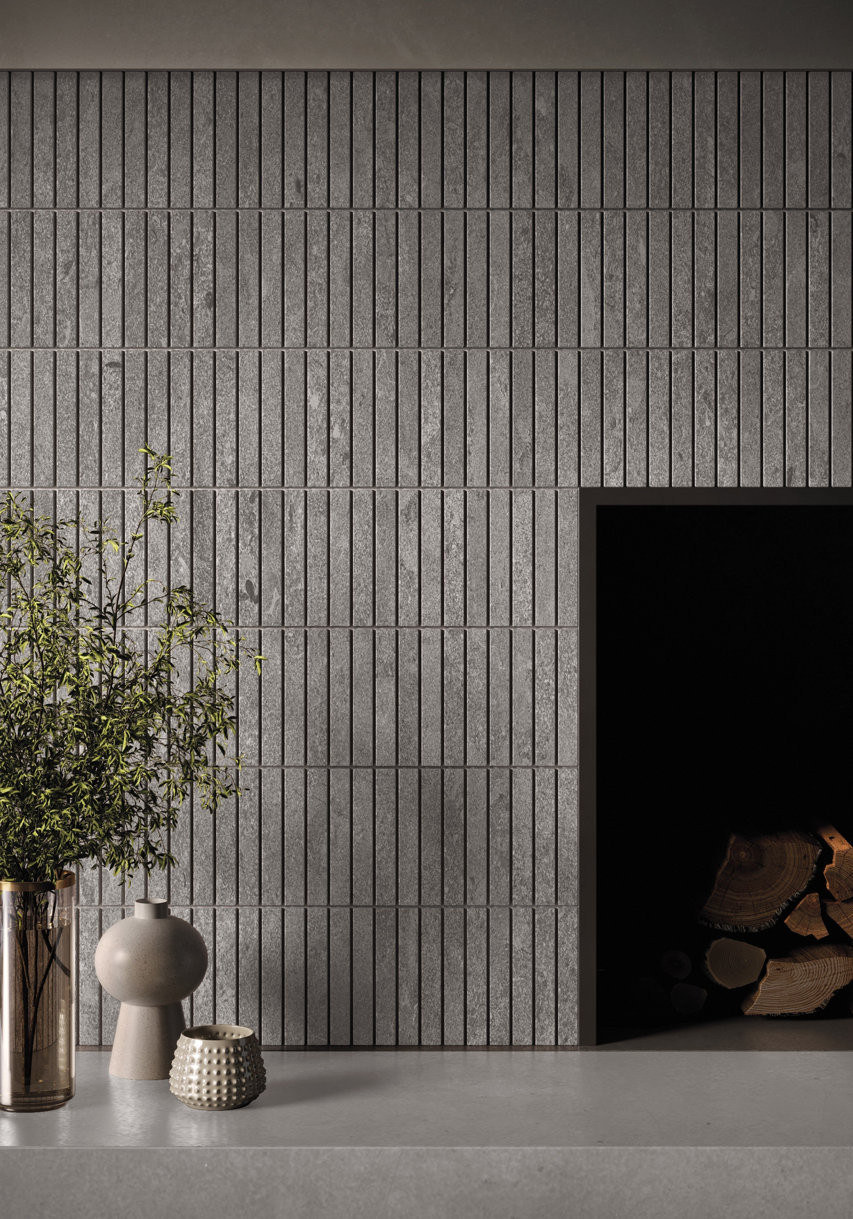 AURORA ELEGANCE: Ashen Dawn Bullnose Trim (3"x12"x8-mm | natural | rectified)