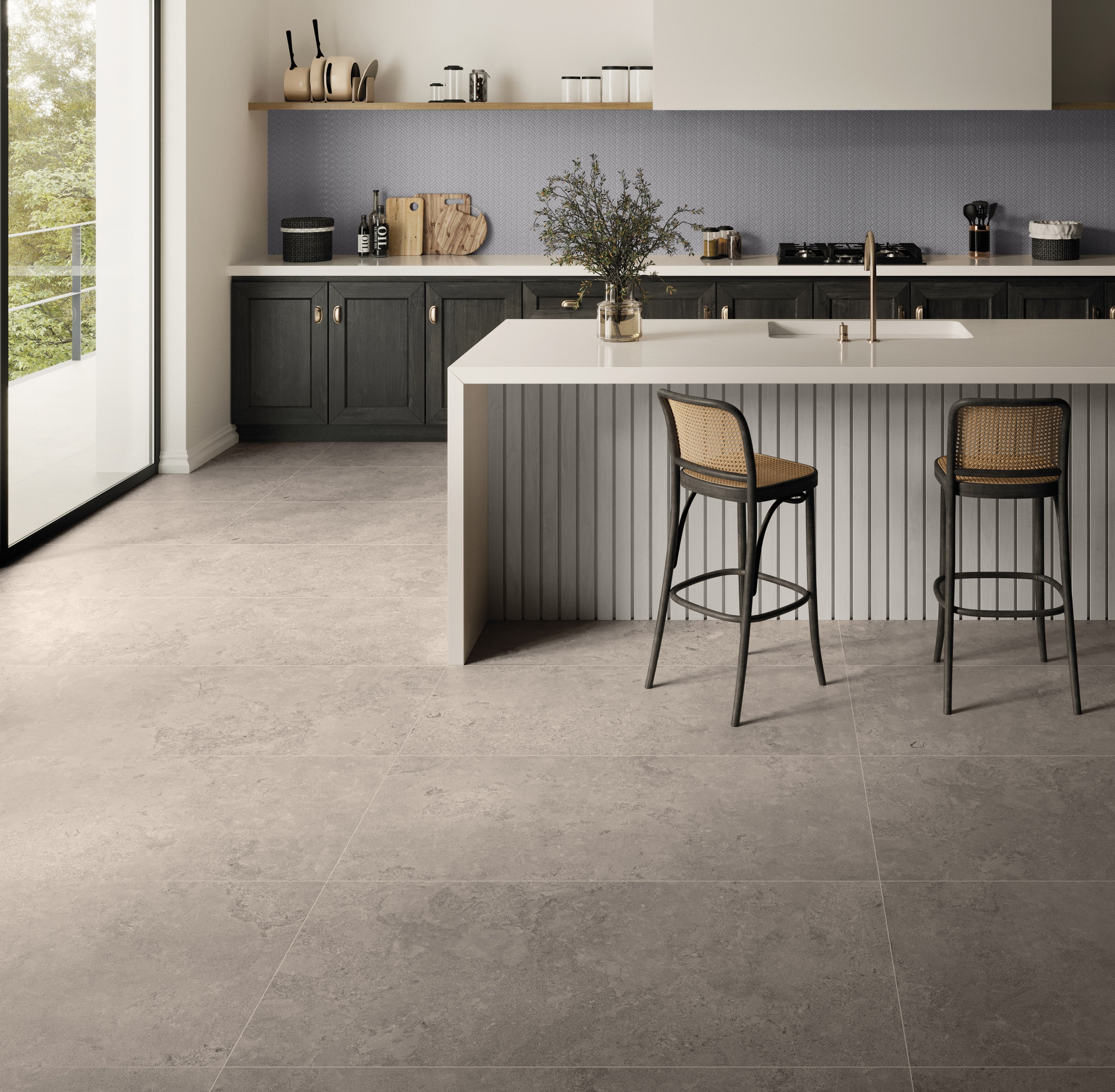 AURORA ELEGANCE: Fendi Frost Field Tile (18"x48"x13.3-mm | matte | rectified)