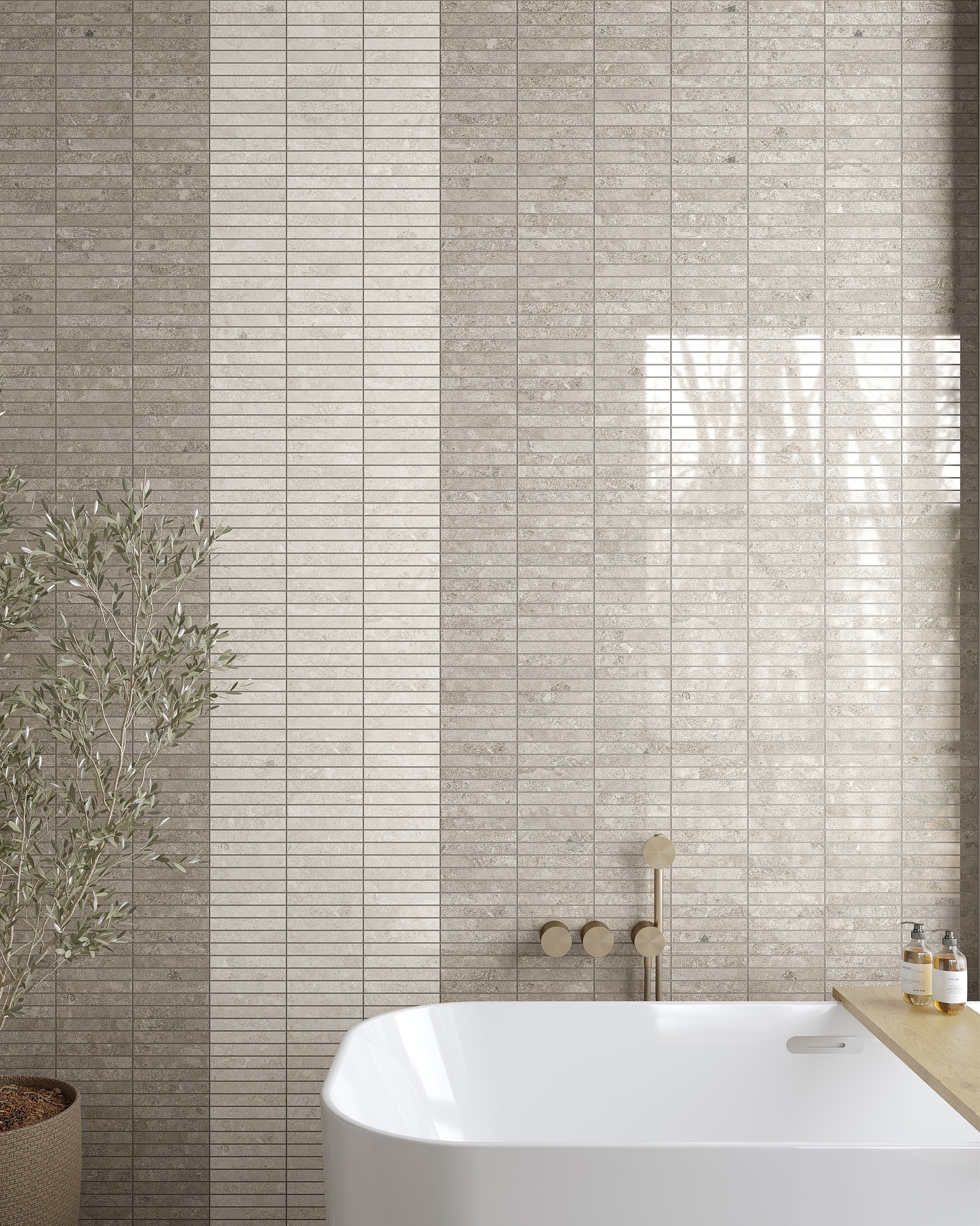 AURORA ELEGANCE: Fendi Frost Bullnose Trim (3"x12"x8-mm | polished | rectified)