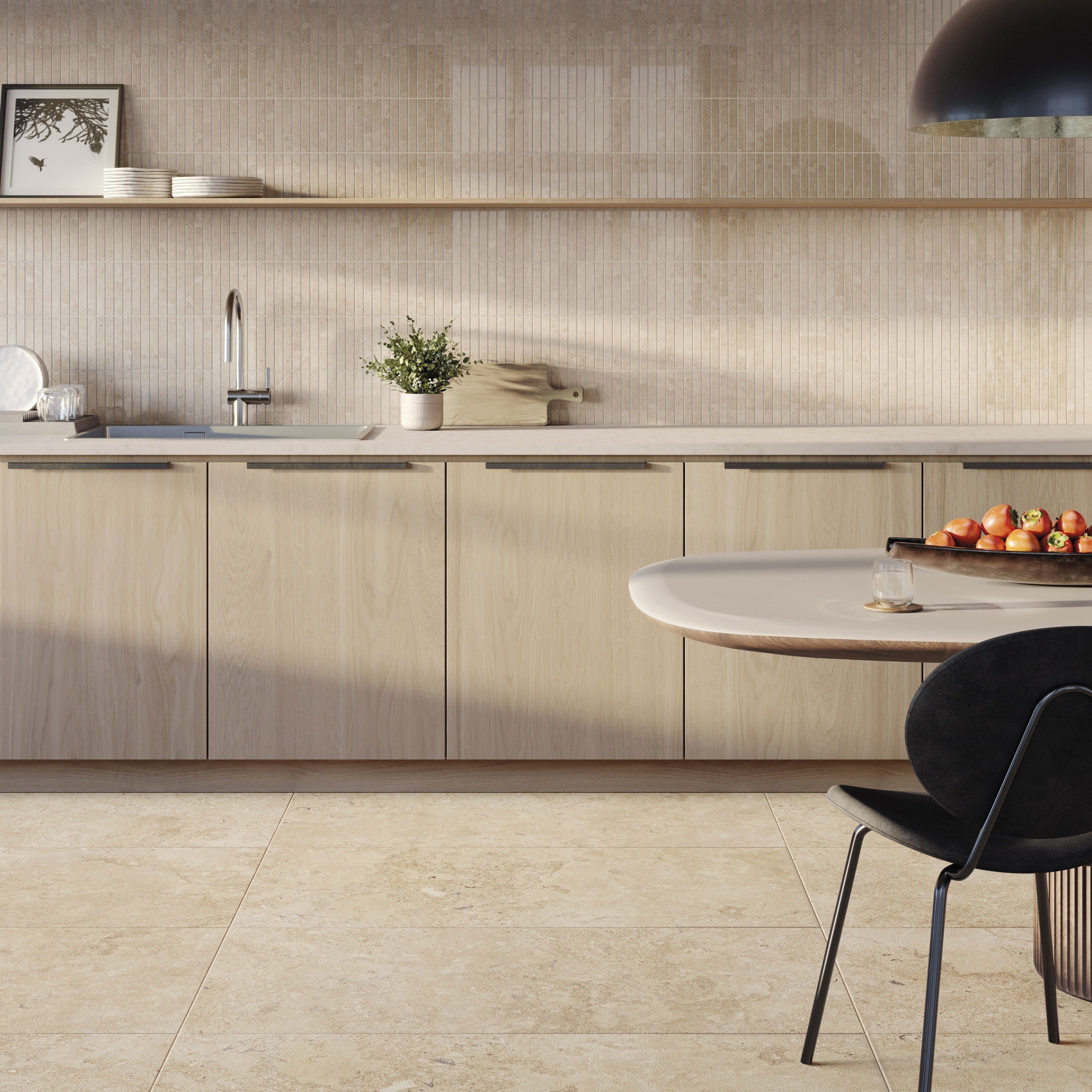 AURORA ELEGANCE: Sun-Kissed Sands Bullnose Trim (3"x12"x8-mm | polished | rectified)
