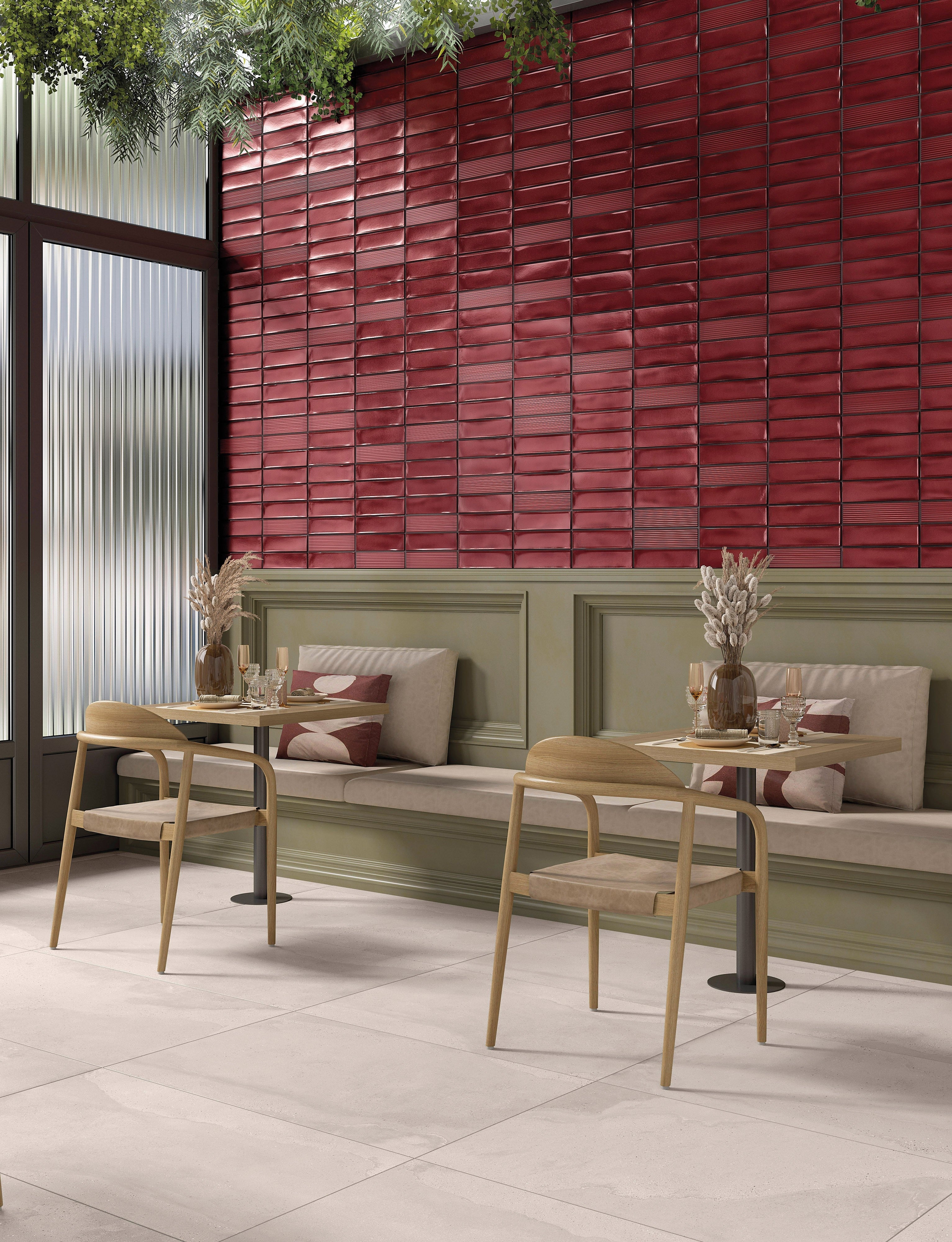 CANVAS RHYTHM: Canvas Bloom Field Tile (3"x10"x7.4-mm | matte | pressed)