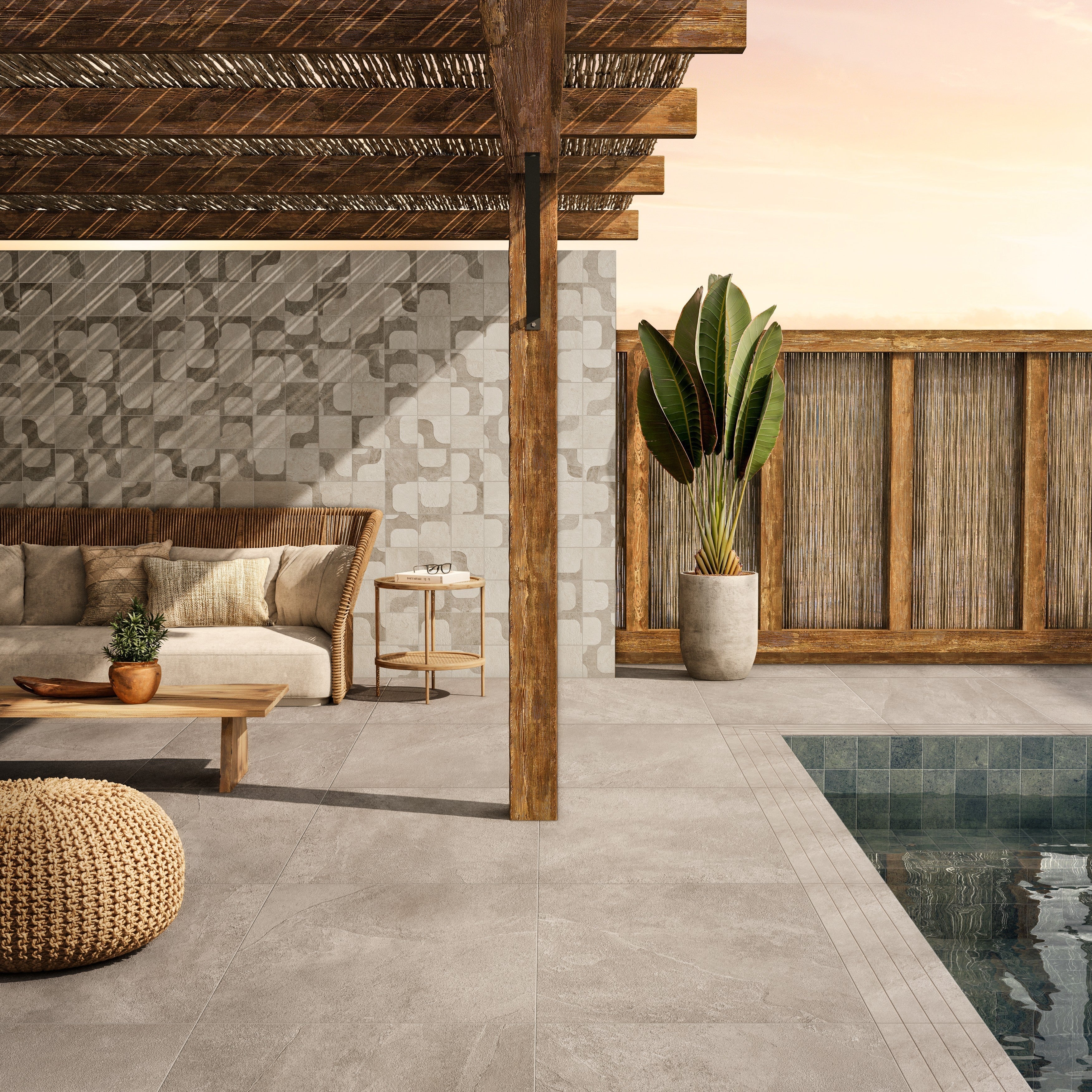 CARIOCA CANVAS: Ebony Enchantment Gray Field Tile (8"x8"x9-mm | natural | rectified)