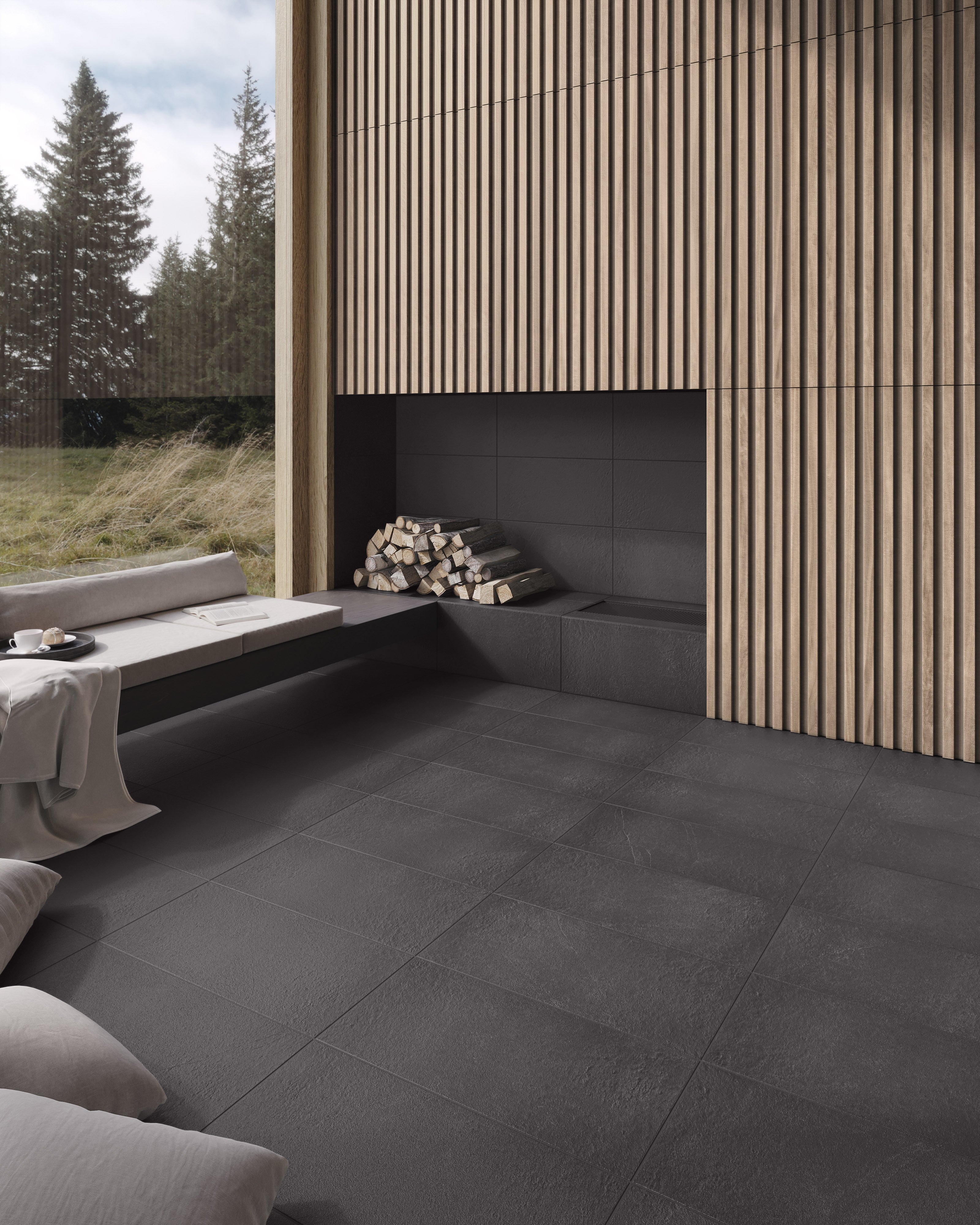 CARIOCA CANVAS: Pearl Promenade Bullnose Trim (3"x12"x8-mm | natural | pressed)