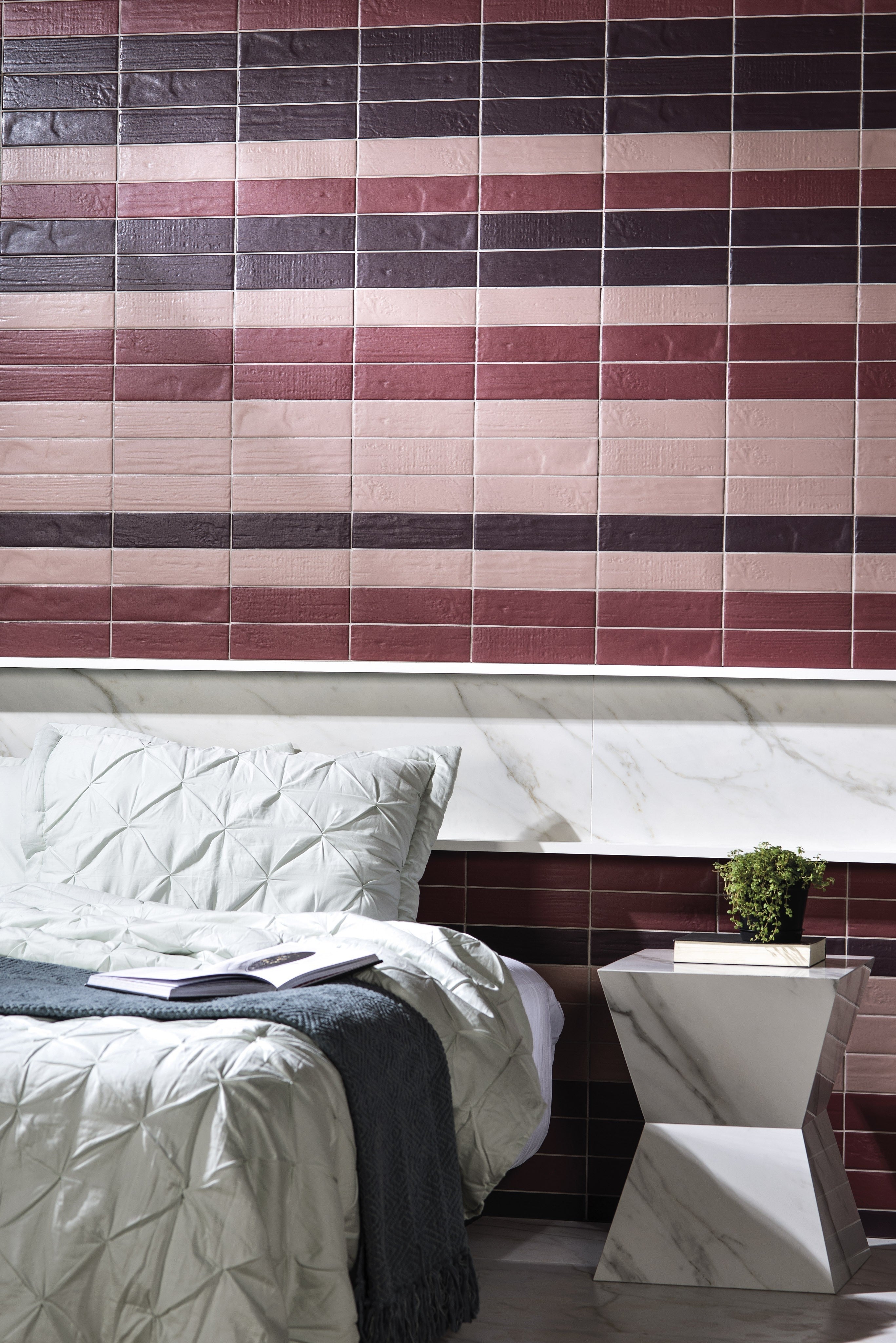 CHROMATIC ODYSSEY: Plum Mystique Field Tile (3"x9"x7.2-mm | matte | pressed)