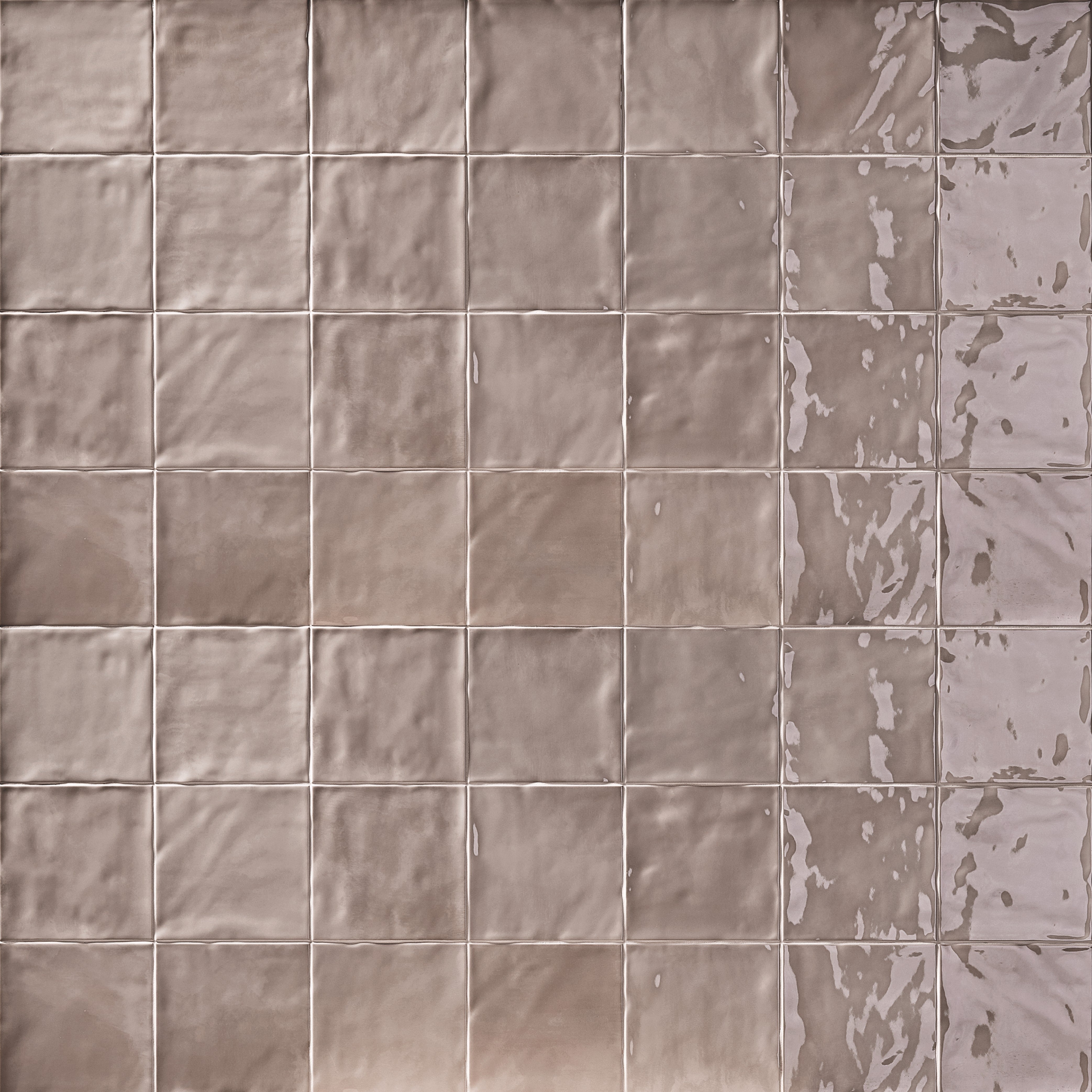 CHROMATIC SYMPHONY: Smoky Quartz Field Tile (6"x6"x9-mm | glossy | pressed)