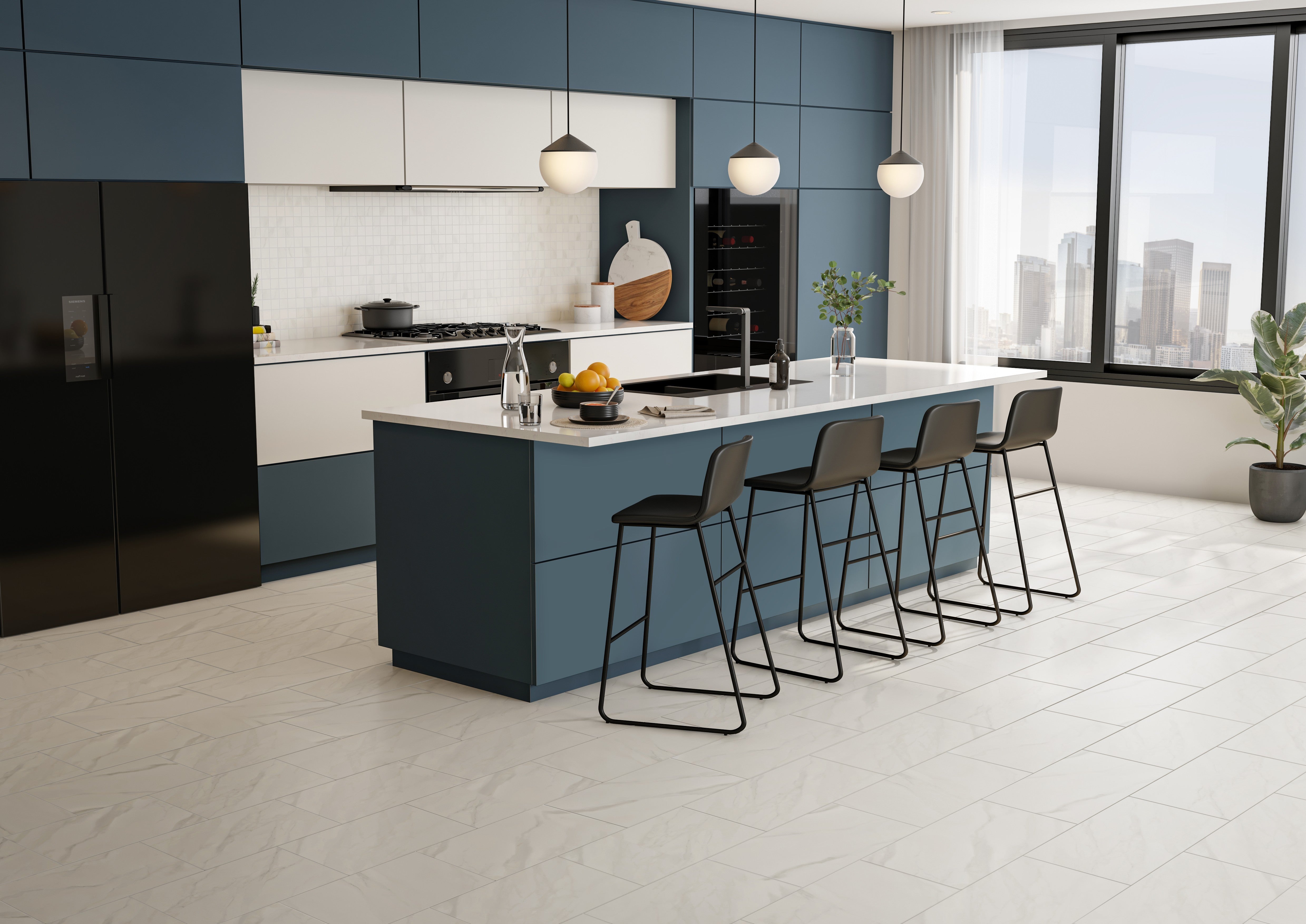 CLASSIC ITALIANATE: Covelano Alpino Straight Stack 2X2 Mosaic (12"x12"x8-mm | polished | rectified)