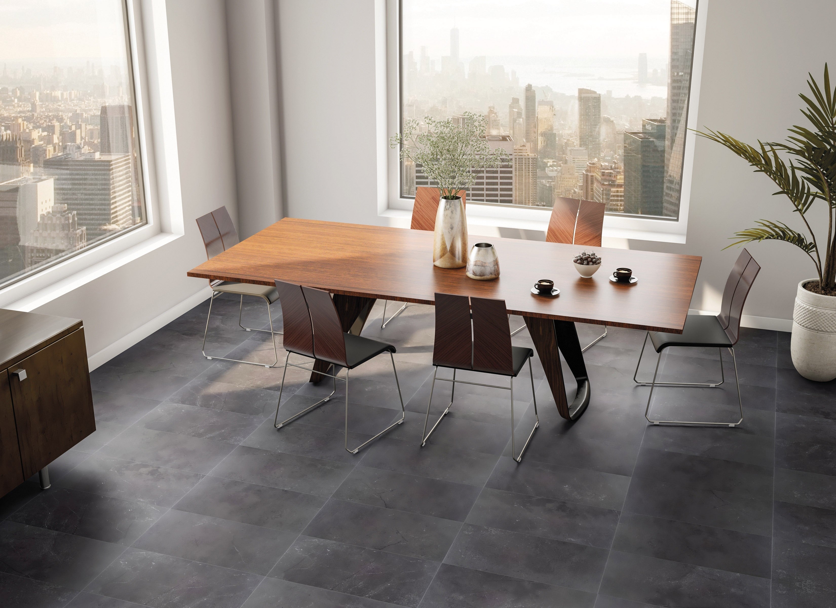 COBBLESTONE CADENCE: Flint Forte Bullnose Trim (3"x12"x9-mm | natural | rectified)