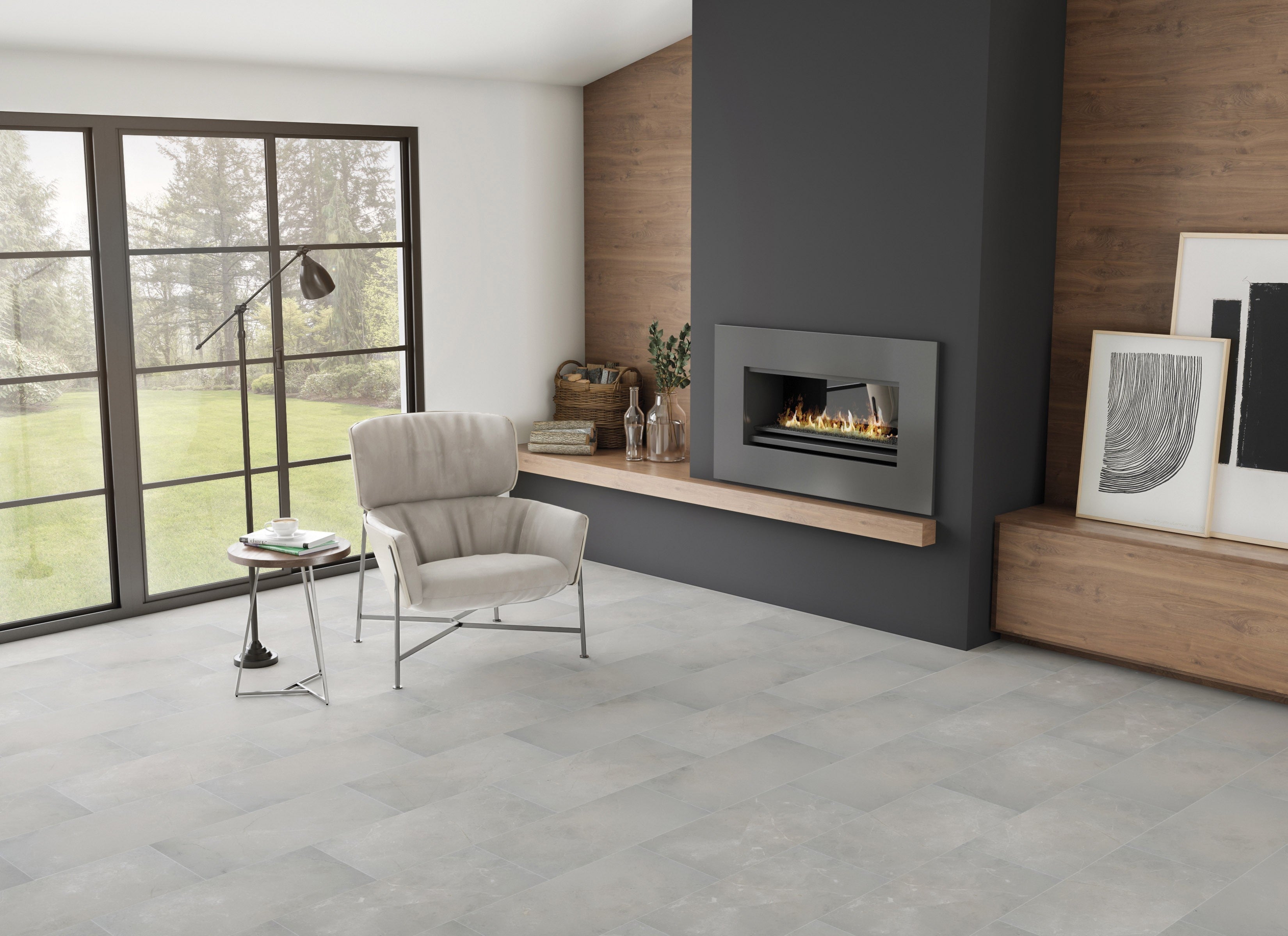 COBBLESTONE CADENCE: Pewter Presto Bullnose Trim (3"x12"x9-mm | natural | rectified)