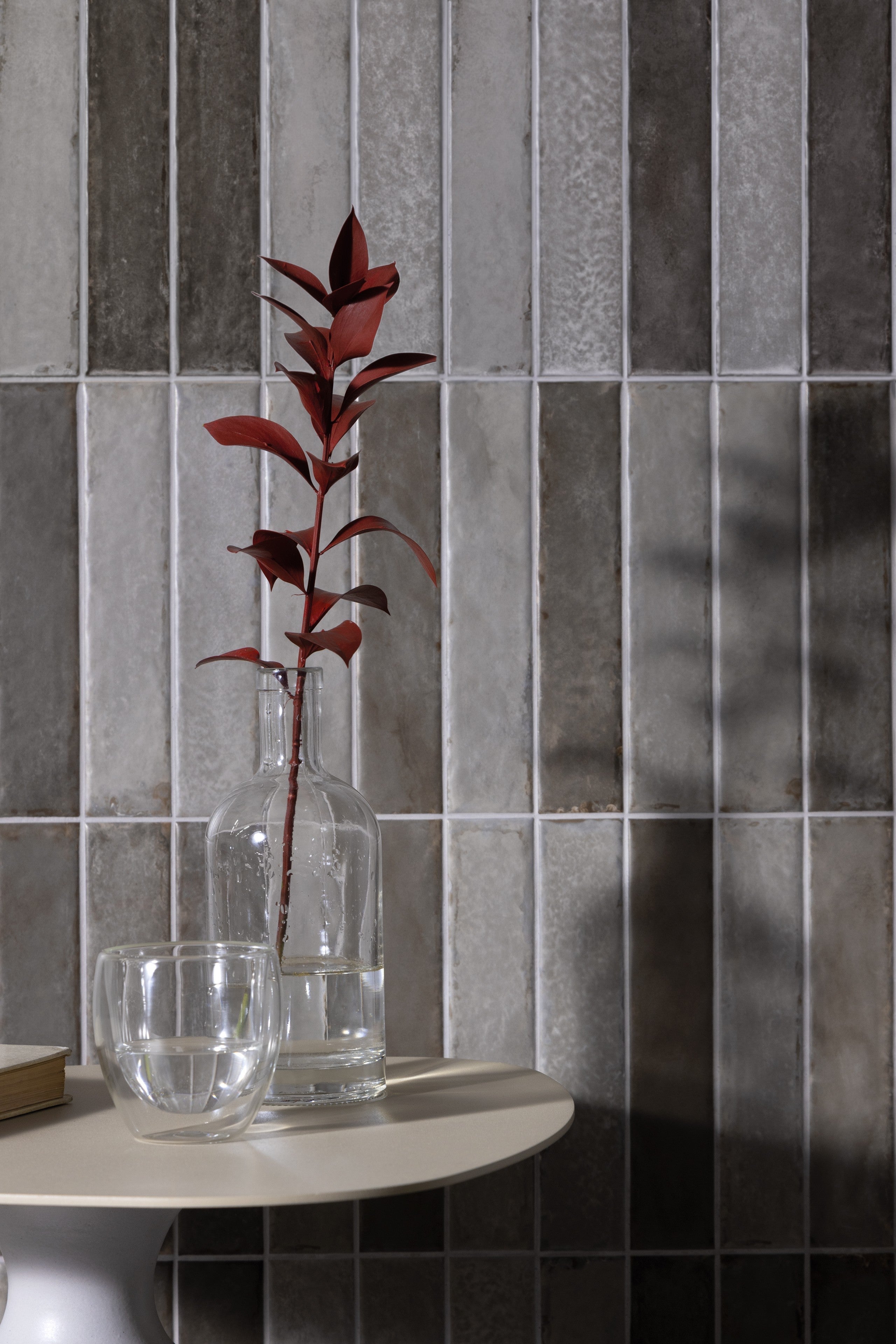 EARTHEN ELEGANCE: Ashen Aesthetic Field Tile (2"x10"x7-mm | matte | pressed)