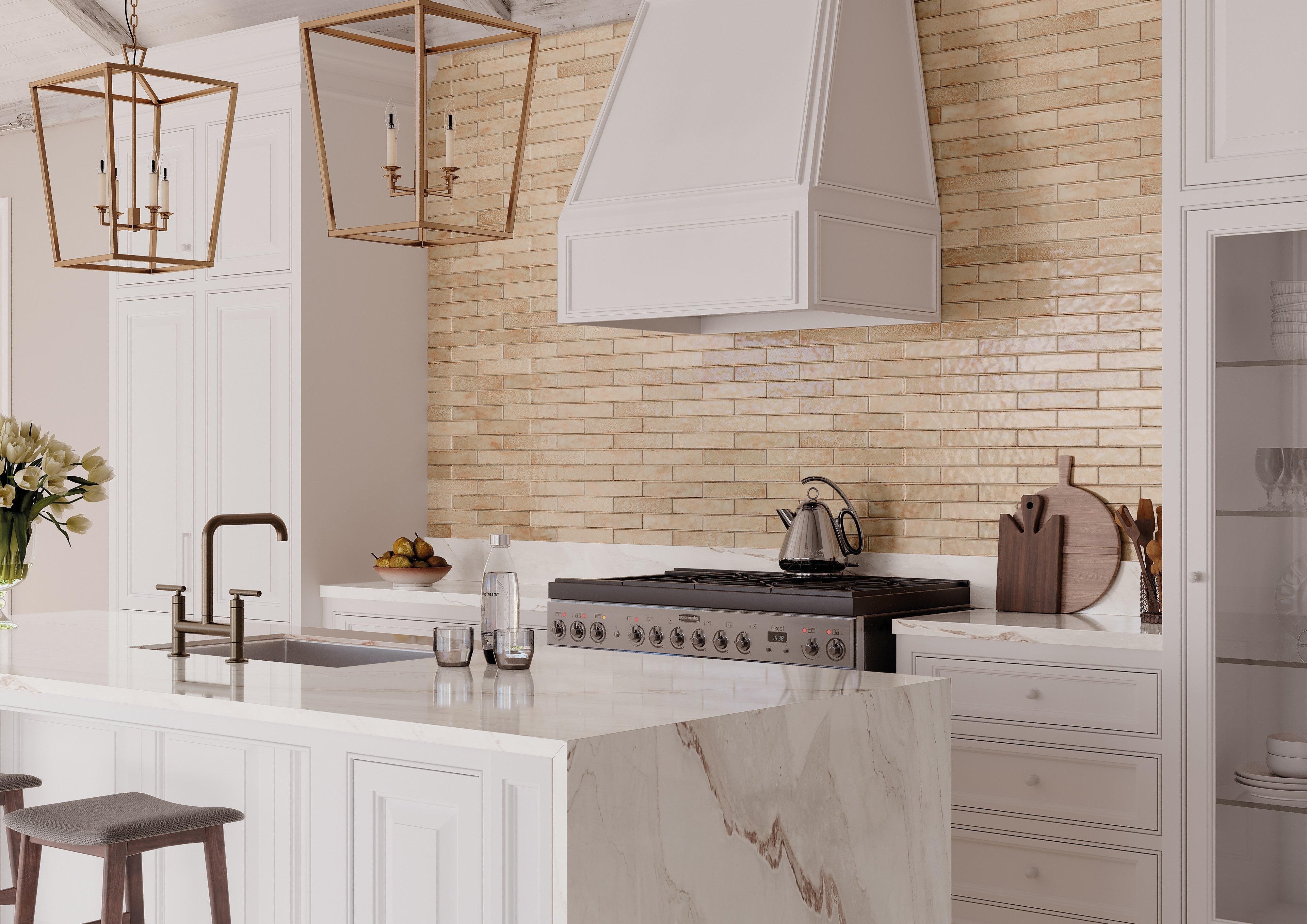 EARTHEN ELEGANCE: Sandy Serenade Field Tile (2"x10"x7-mm | matte | pressed)