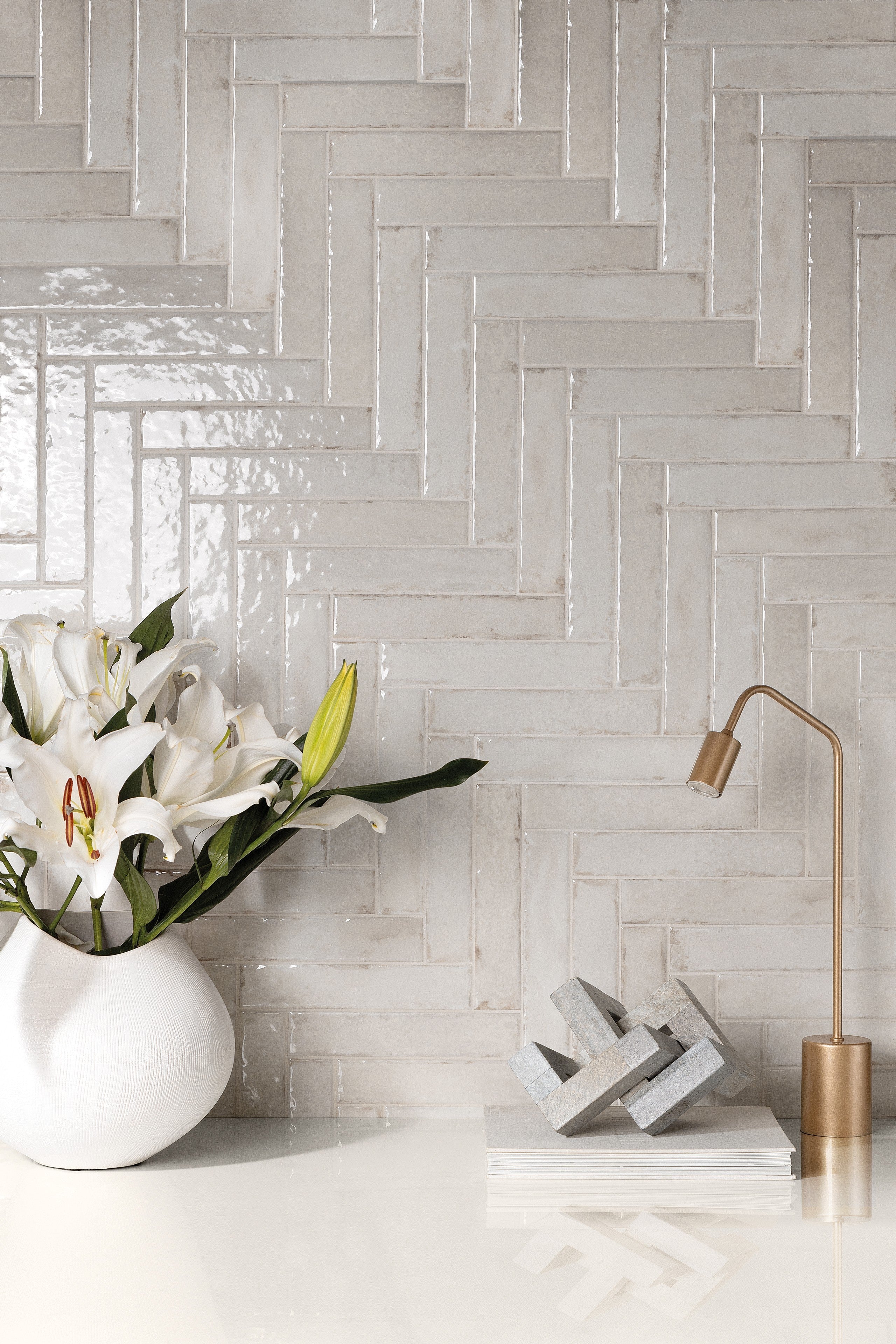 EARTHEN ELEGANCE: Steamy Soiree Field Tile (2"x10"x7-mm | glossy | pressed)