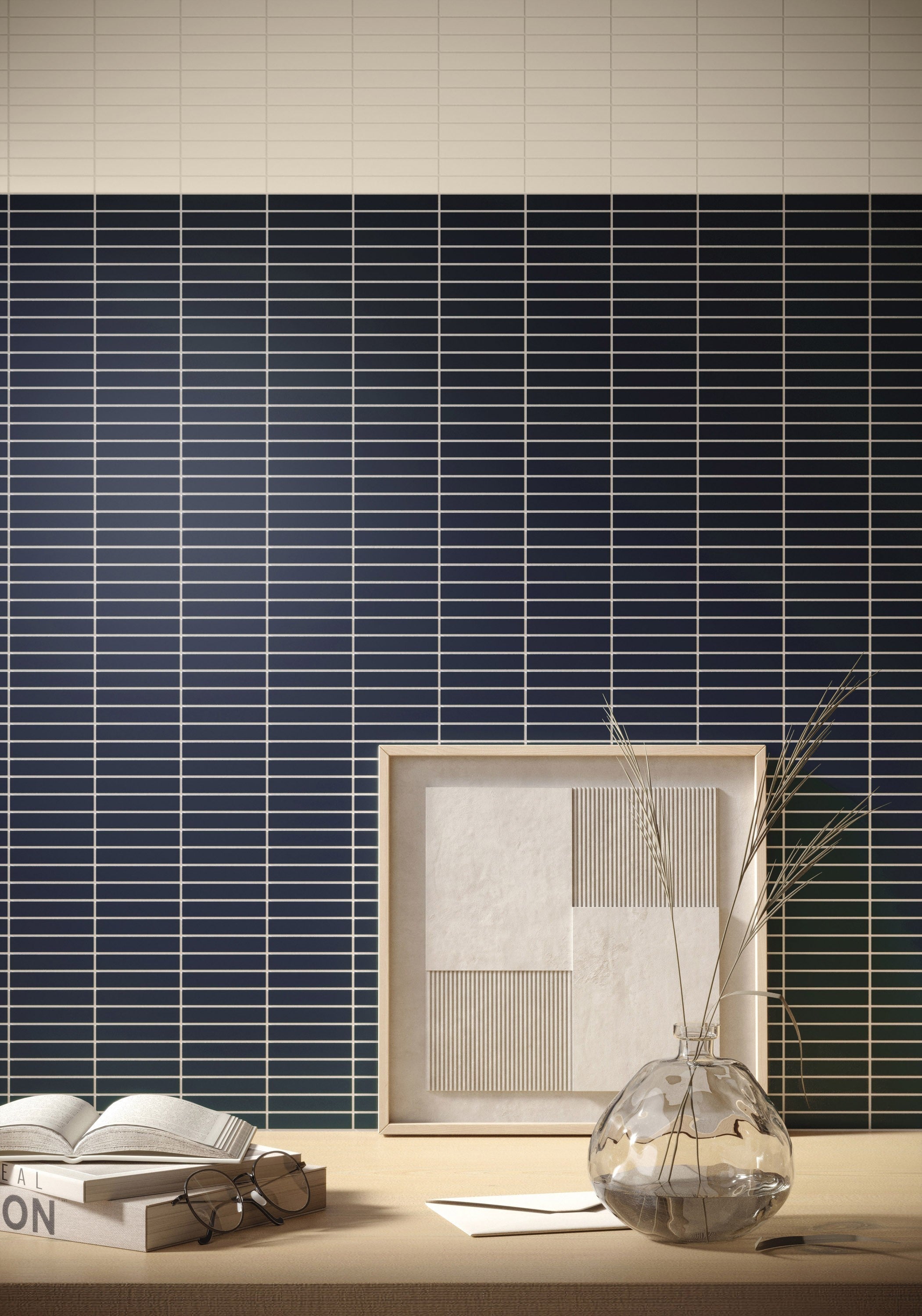 EARTHLY IMPRESSIONS: Island Dawn Field Tile (3"x14"x8-mm | matte | pressed)