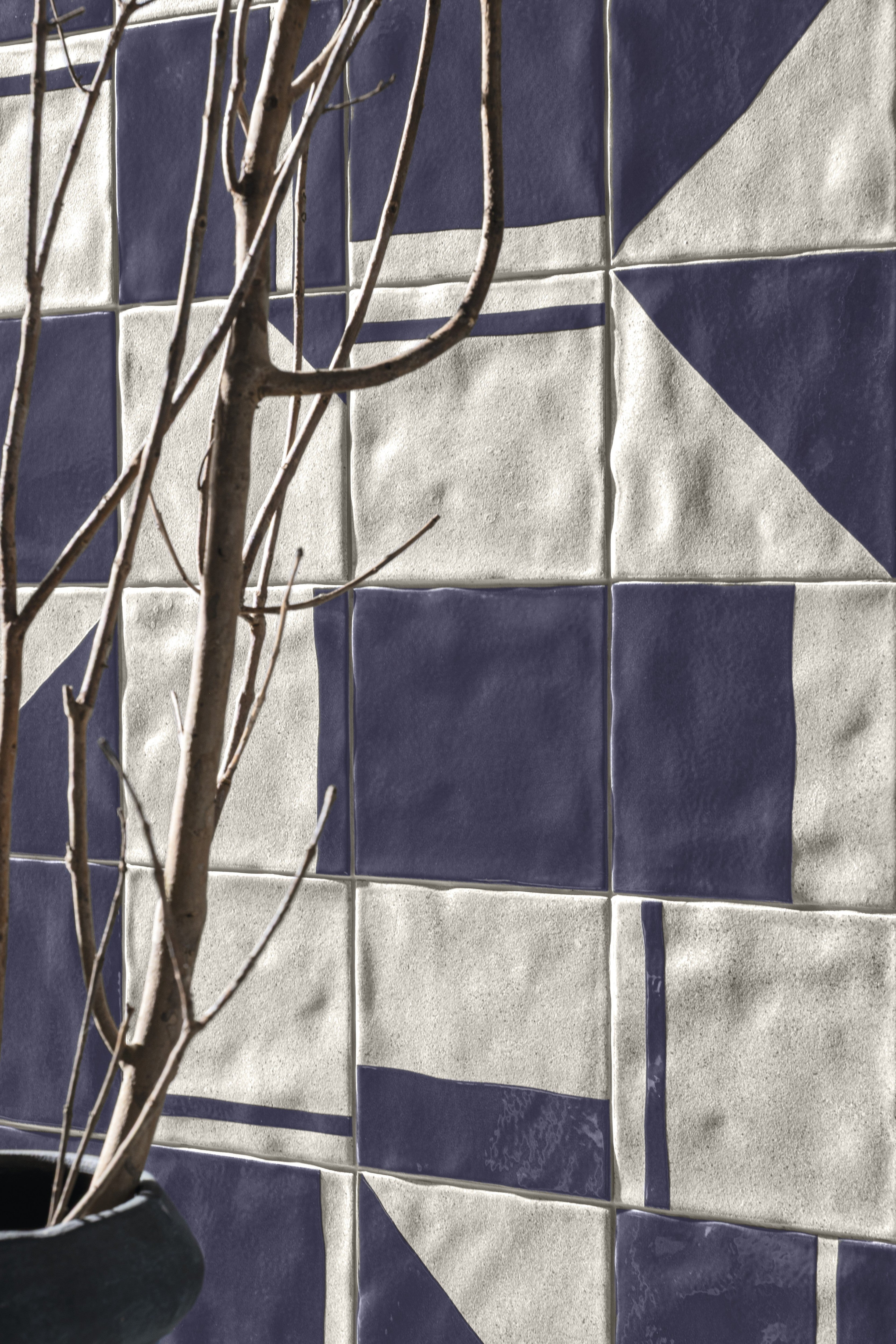 ETHEREAL HARMONY: Blue Melody Field Tile (6"x6"x7-mm | gloss-matte | pressed)