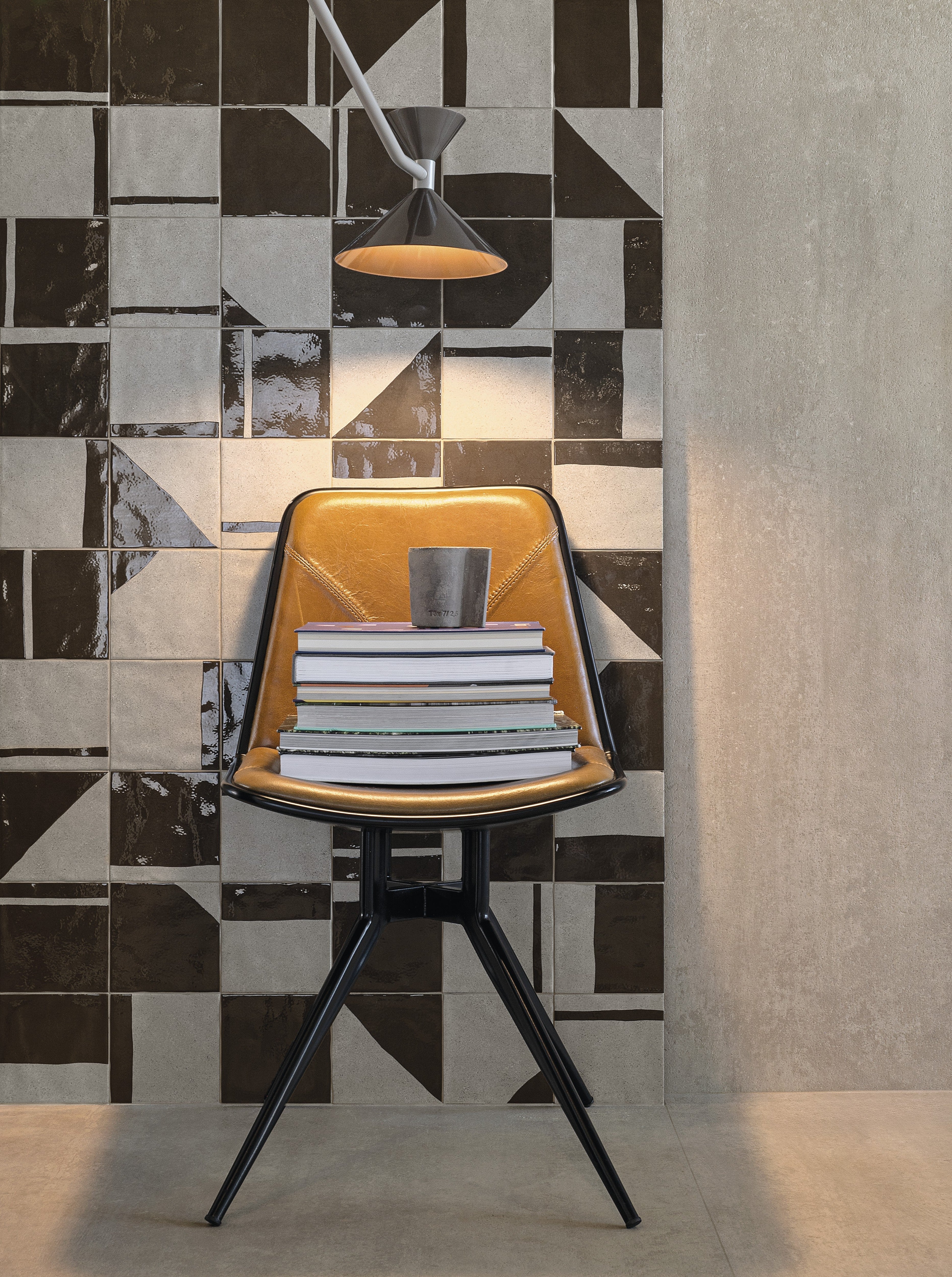 ETHEREAL HARMONY: Brown Melody Field Tile (6"x6"x7-mm | gloss-matte | pressed)