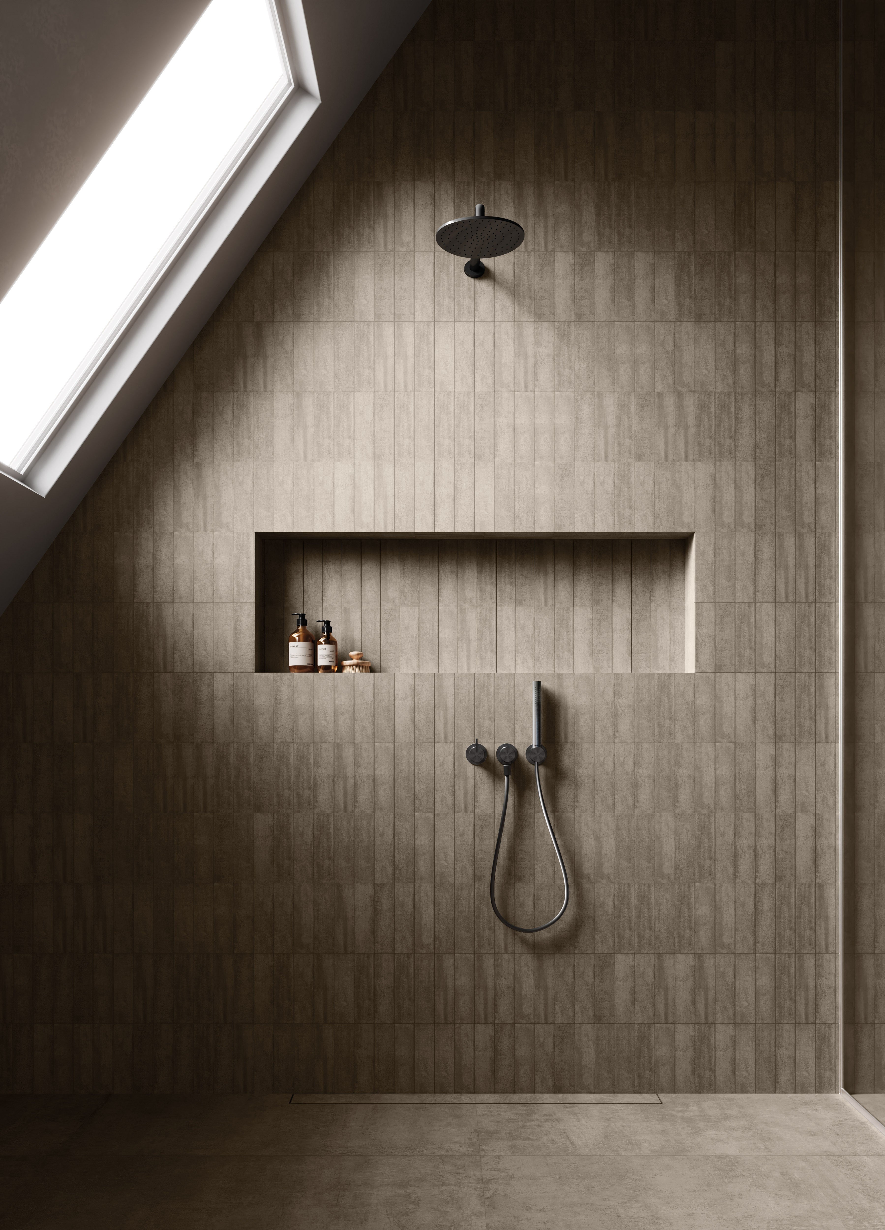 ETHEREAL HARMONY: Graphite Dream Bullnose Trim (3"x12"x8-mm | natural | rectified)