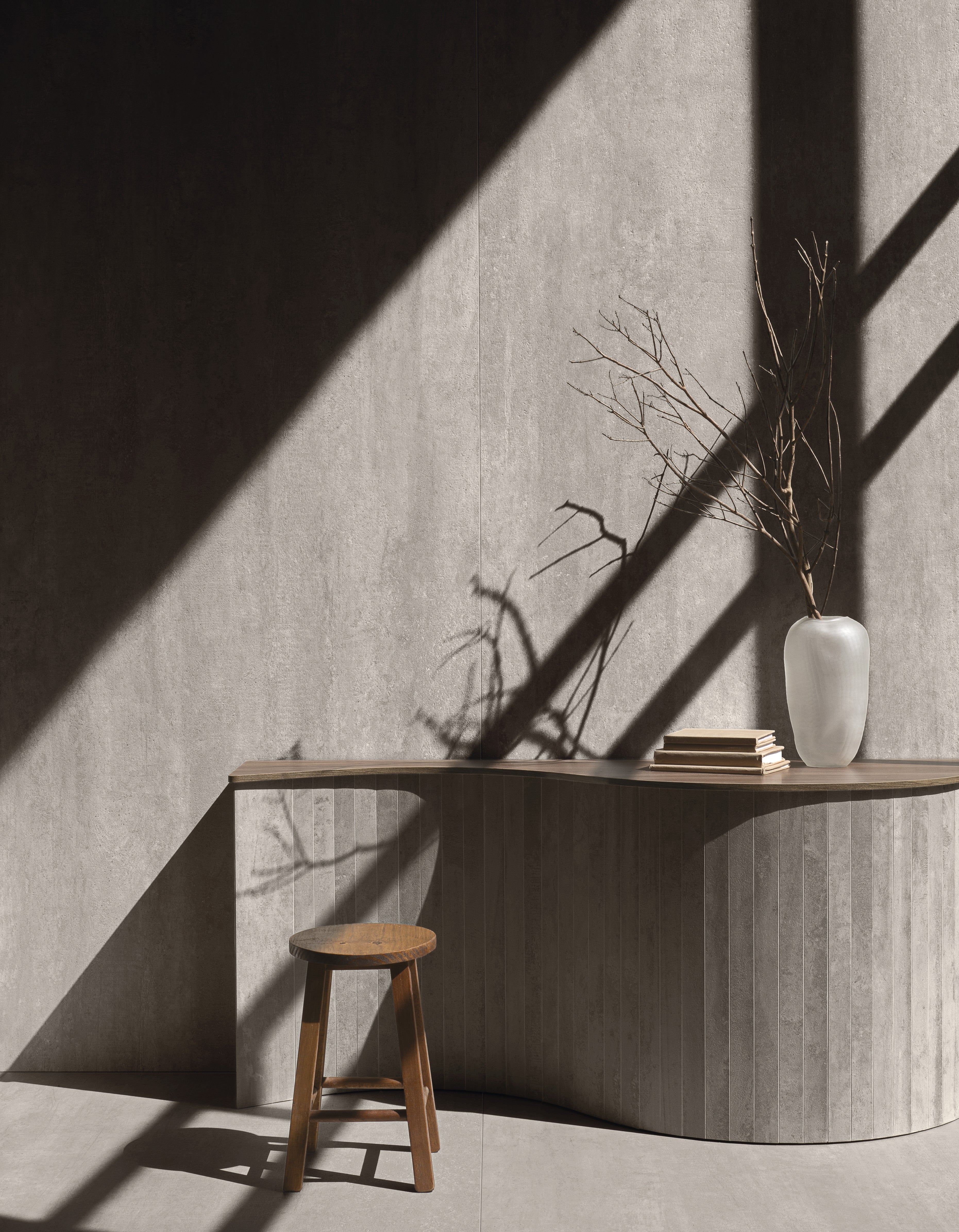 ETHEREAL HARMONY: Platinum Whirl Field Tile (18"x48"x13.3-mm | matte | rectified)