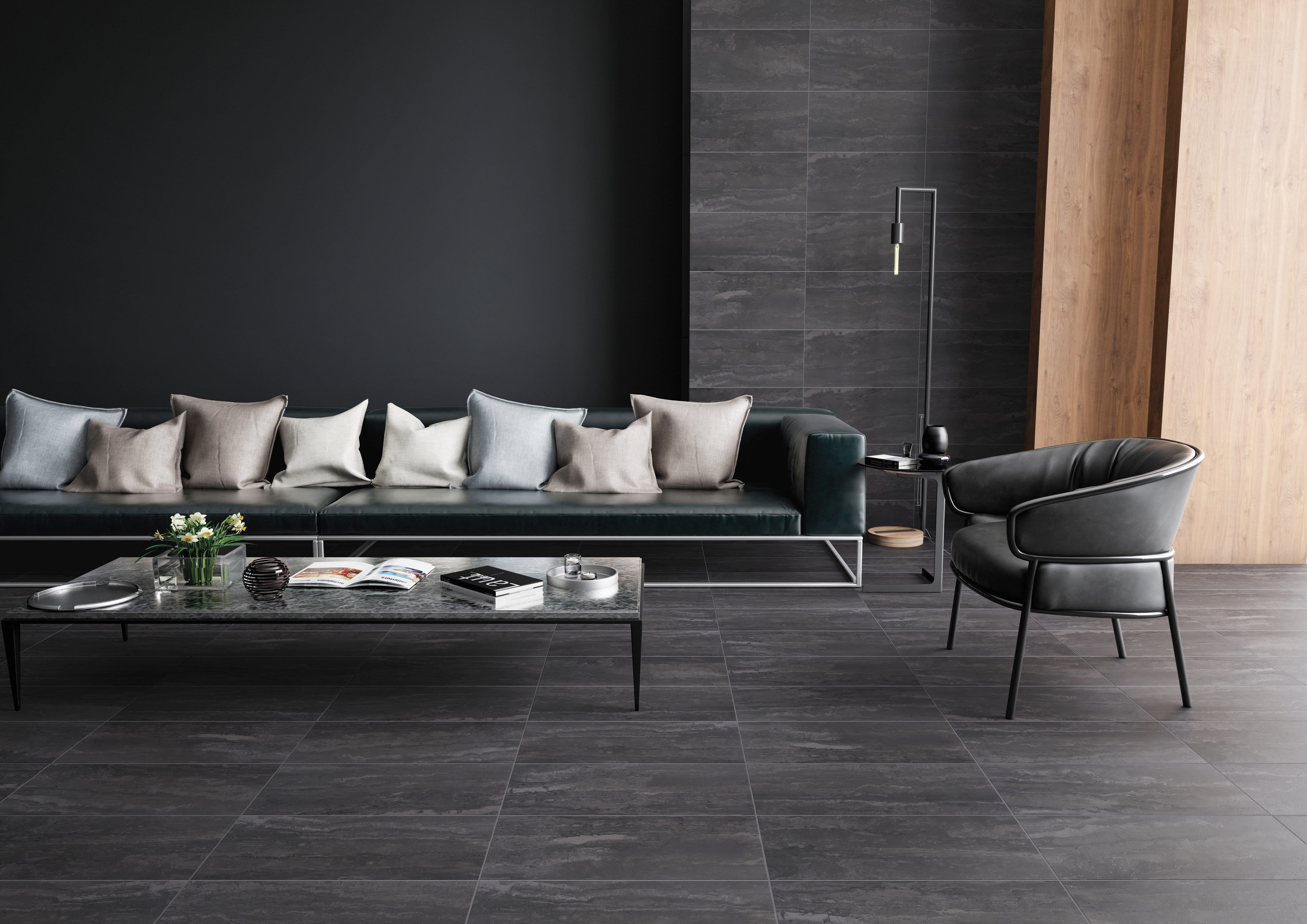 MYSTIC METROPOLIS: Metropolitan Midnight Bullnose Trim (3"x12"x8-mm | natural | rectified)