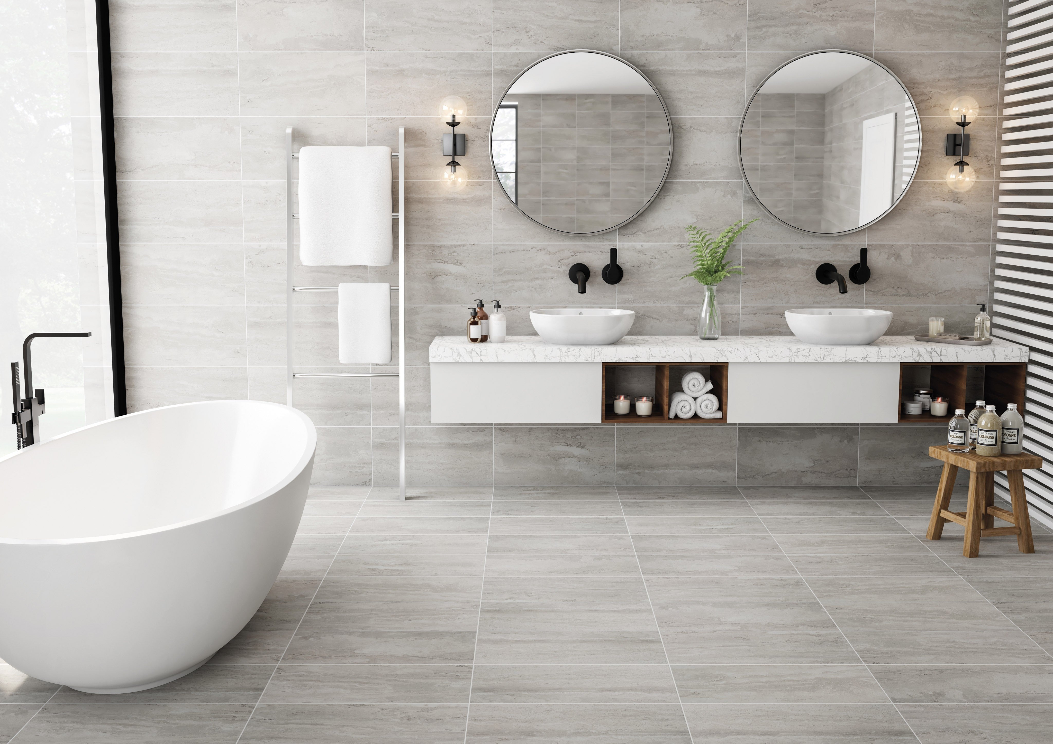 MYSTIC METROPOLIS: Skyscraper Sheen Field Tile (24"x48"x8.5-mm | natural | rectified)