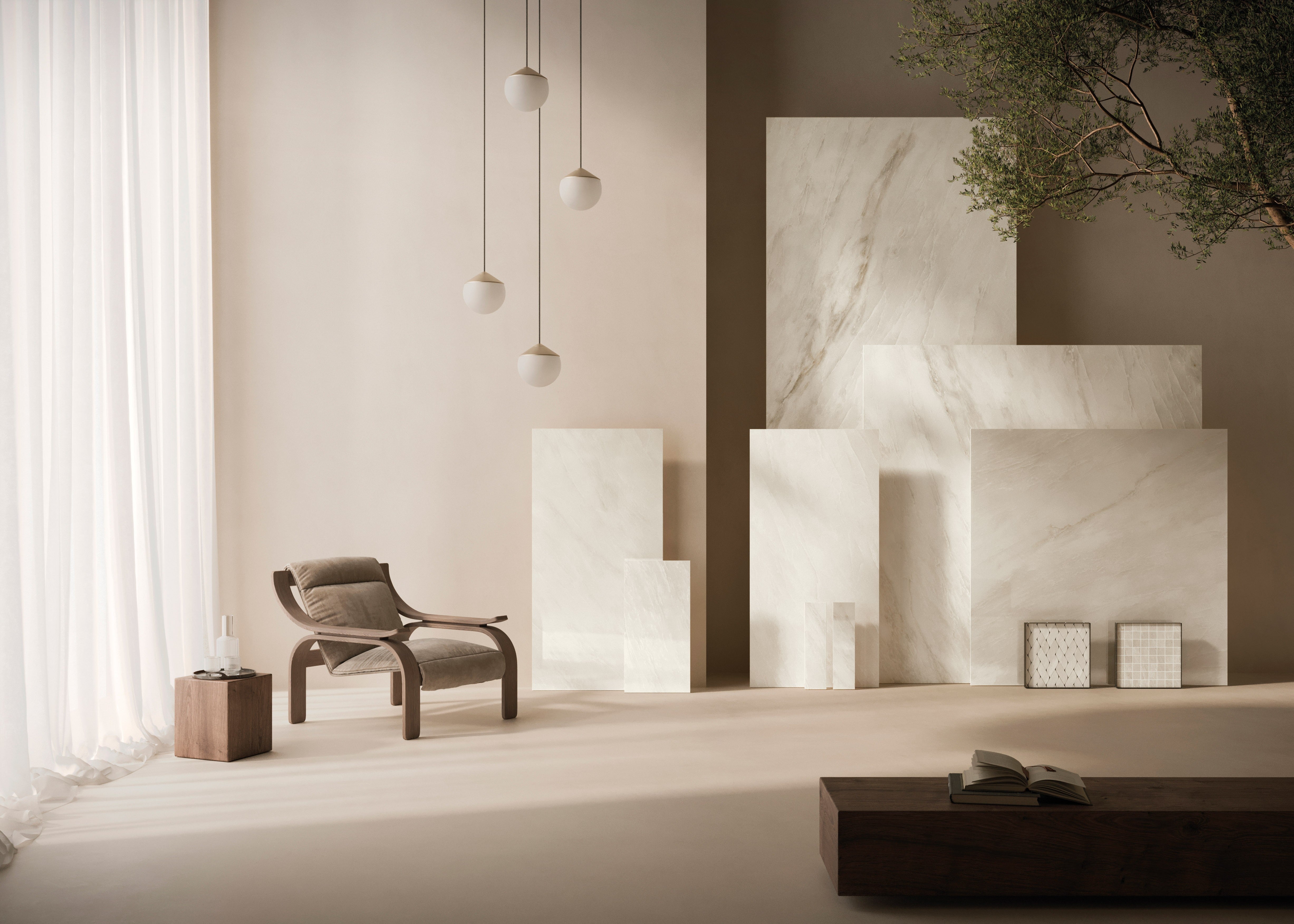 OBSIDIAN OPULENCE: Ebony Enigma Field Tile (24"x48"x8.5-mm | natural | rectified)