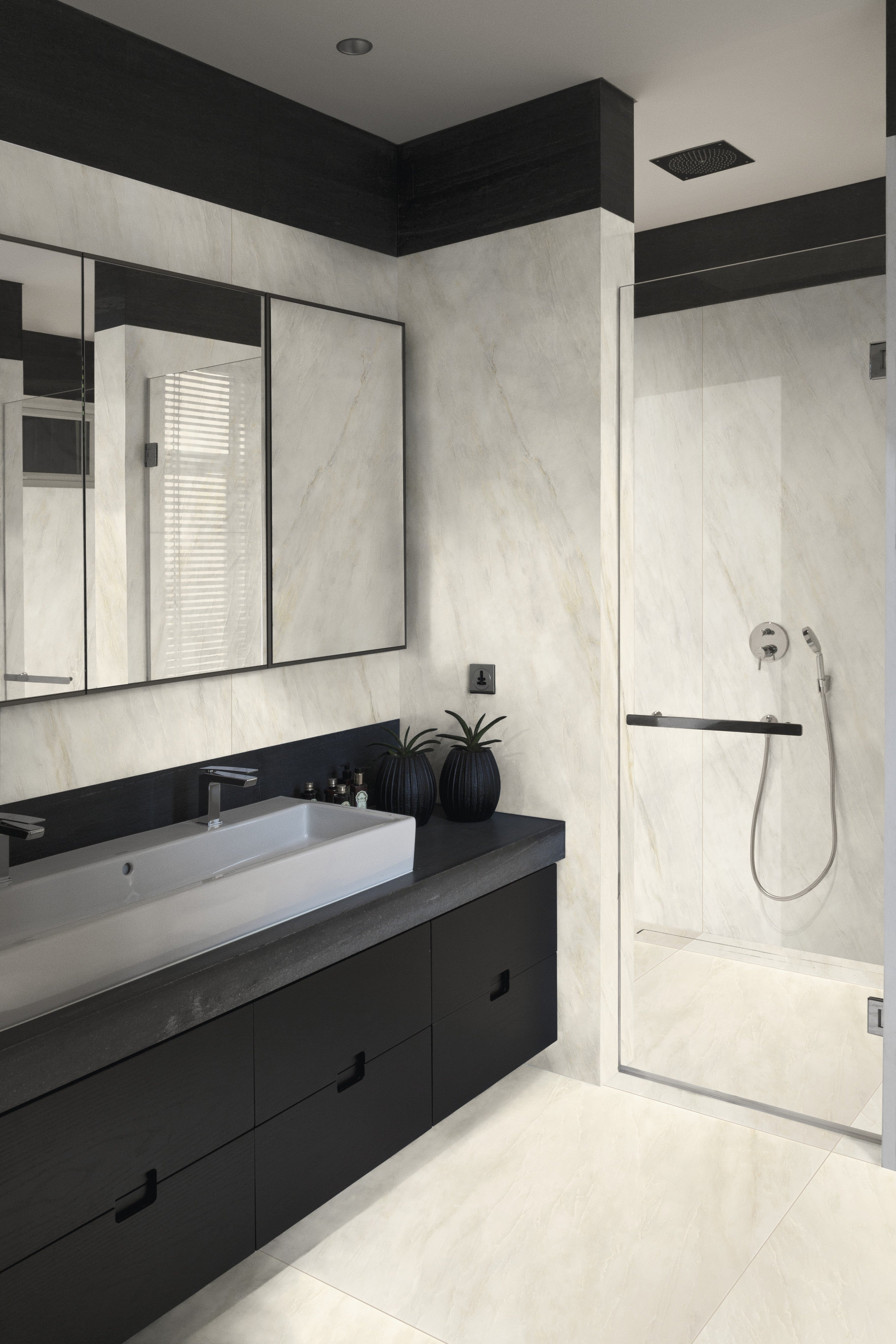 OBSIDIAN OPULENCE: Ebony Enigma Herringbone 1X4 Mosaic (10"x11"x8-mm | polished | rectified)