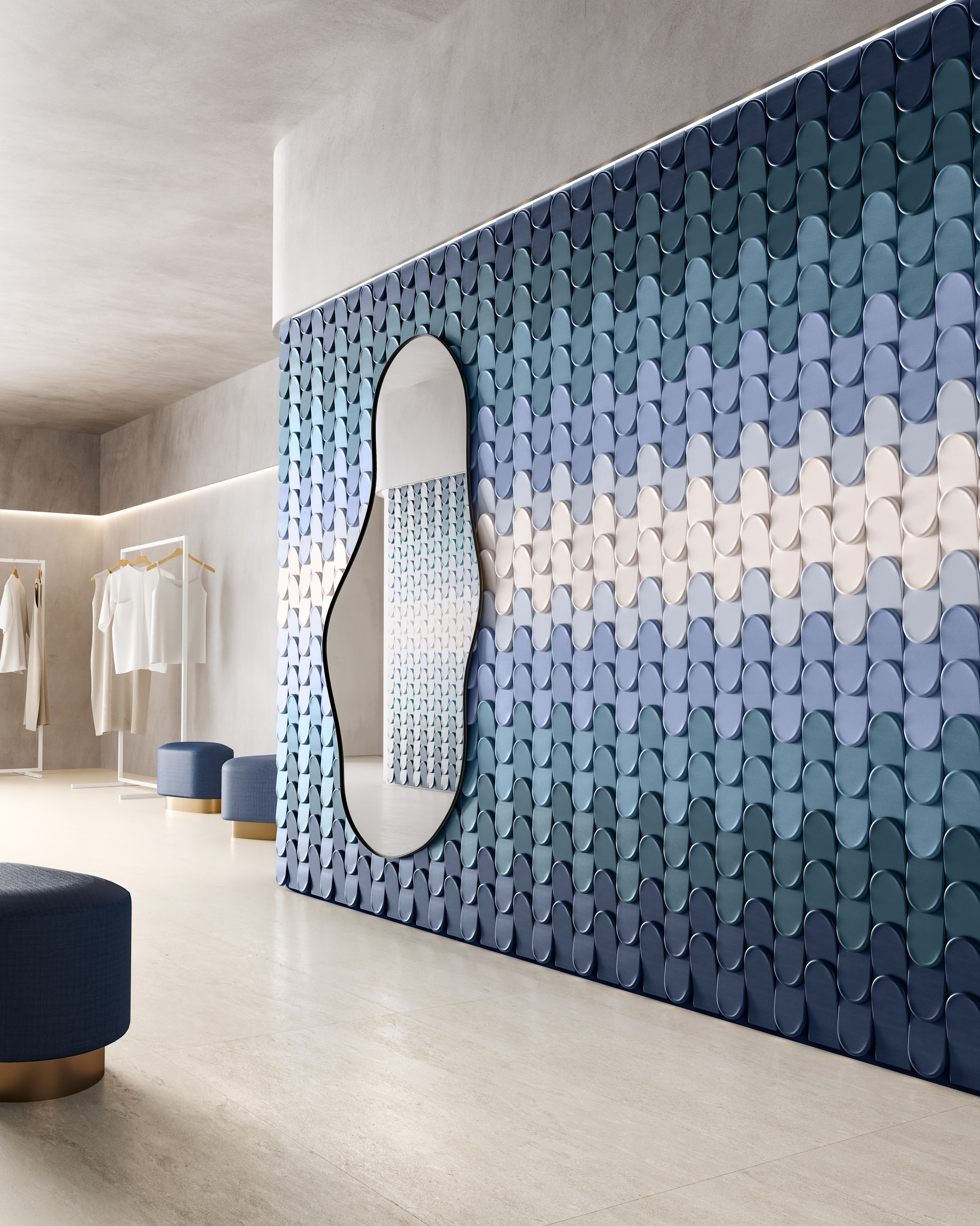PALETTE PRODIGY: Prodigy Cobalt Arched Field Tile (3"x7 1/2"x10-mm | matte | pressed)