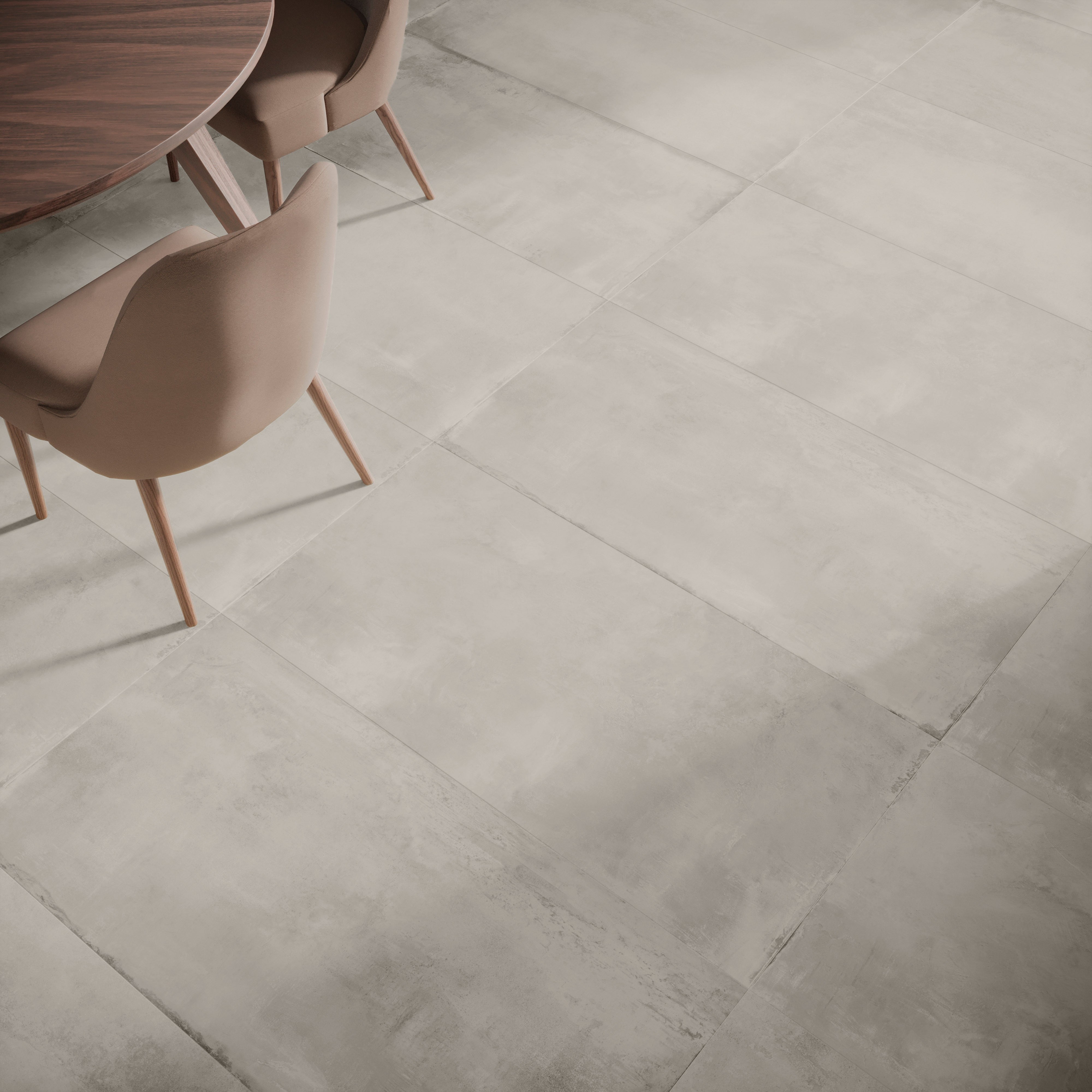 PRISTINE ELEGANCE: Ashen Elegance Embossed Field Tile (8"x8"x20-mm | matte | pressed)