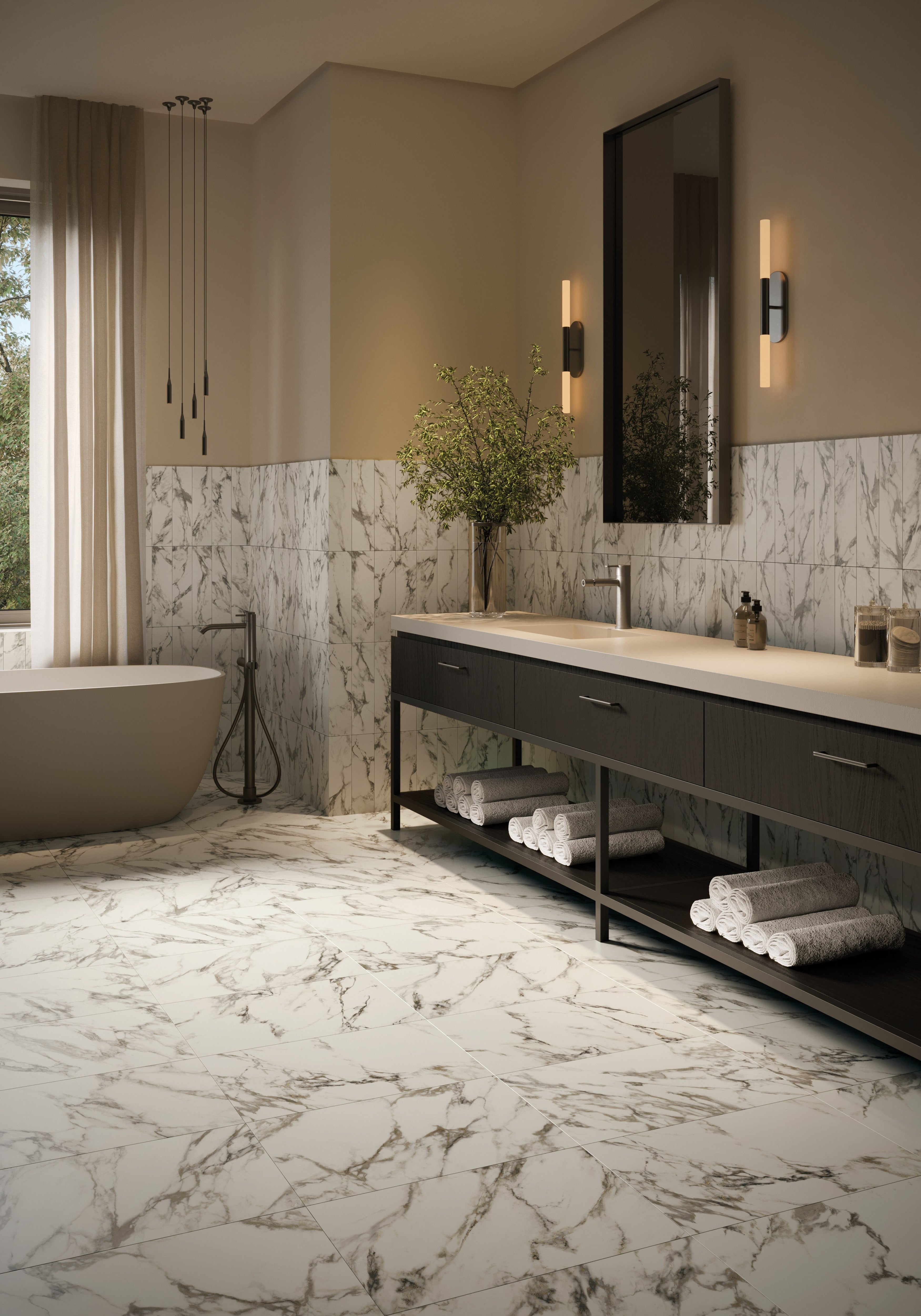 RENAISSANCE RESONANCE: Classic Fresco Bullnose Trim (3"x12"x8-mm | polished | rectified)