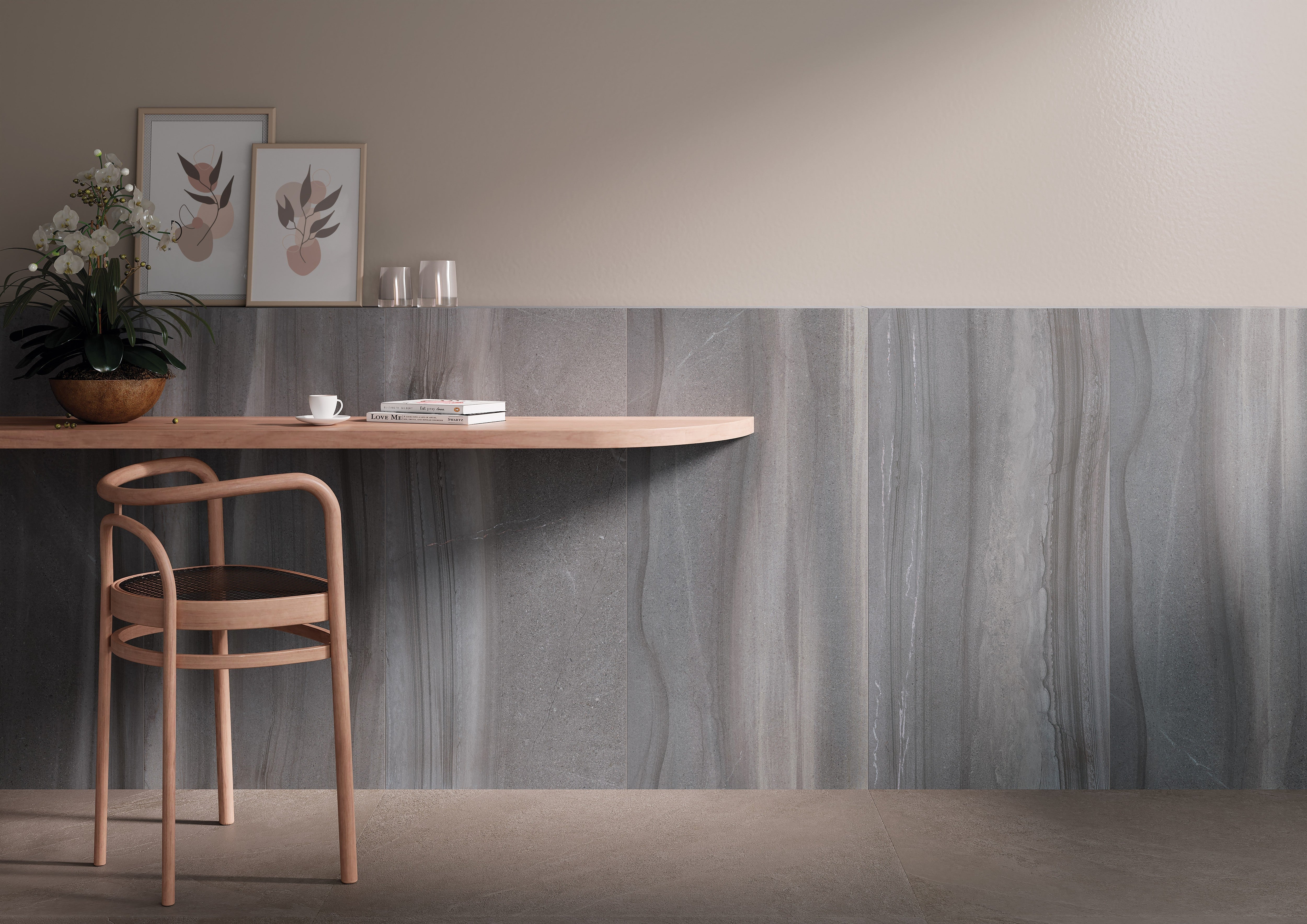 SILHOUETTE SANDS: Mysterious Mirage Bullnose Trim (3"x12"x8-mm | natural | pressed)