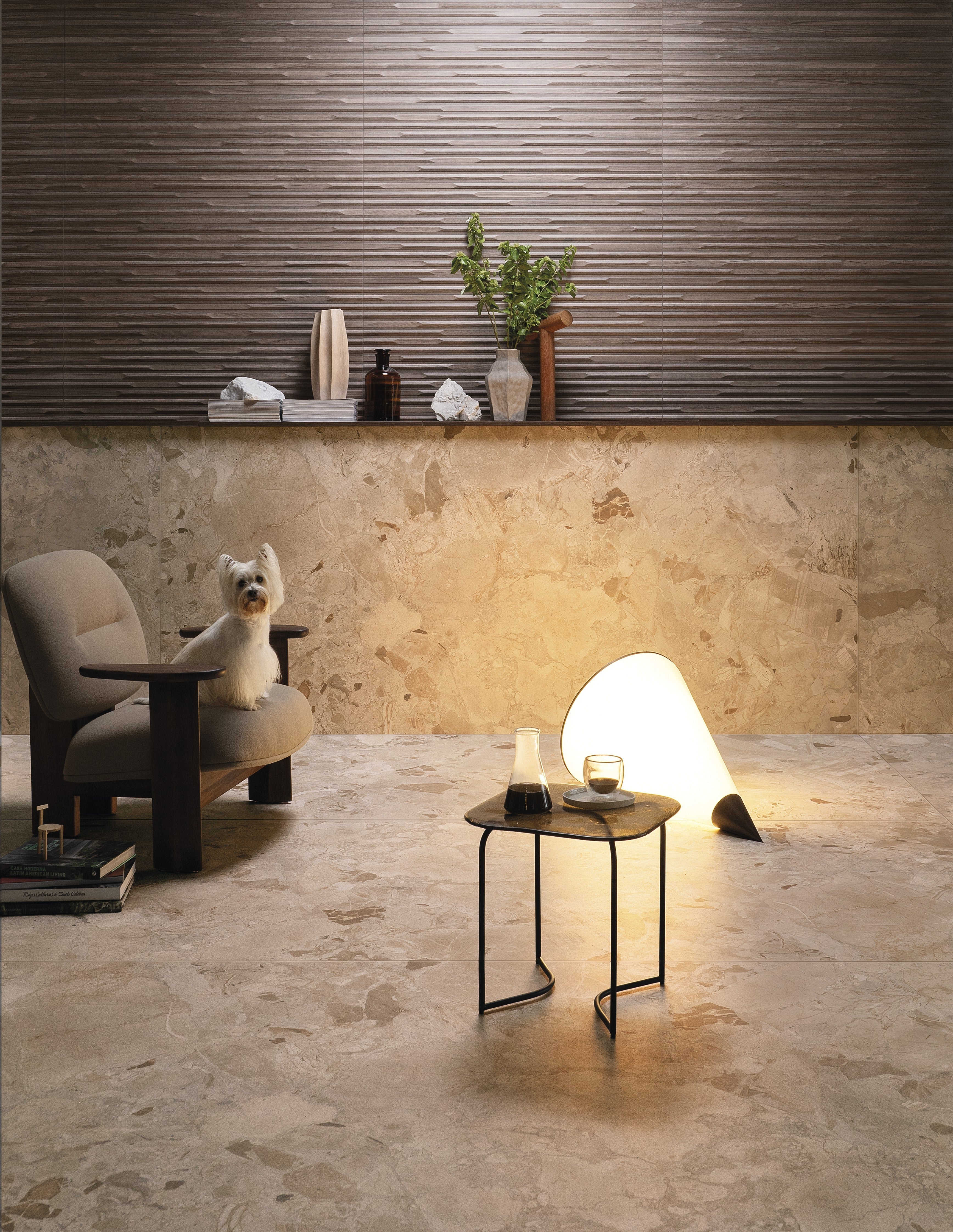 STONEWORK SONATA: Almond Aria Straight Stack 1.5X1.5 Mosaic (12"x12"x8.5-mm | natural | rectified)