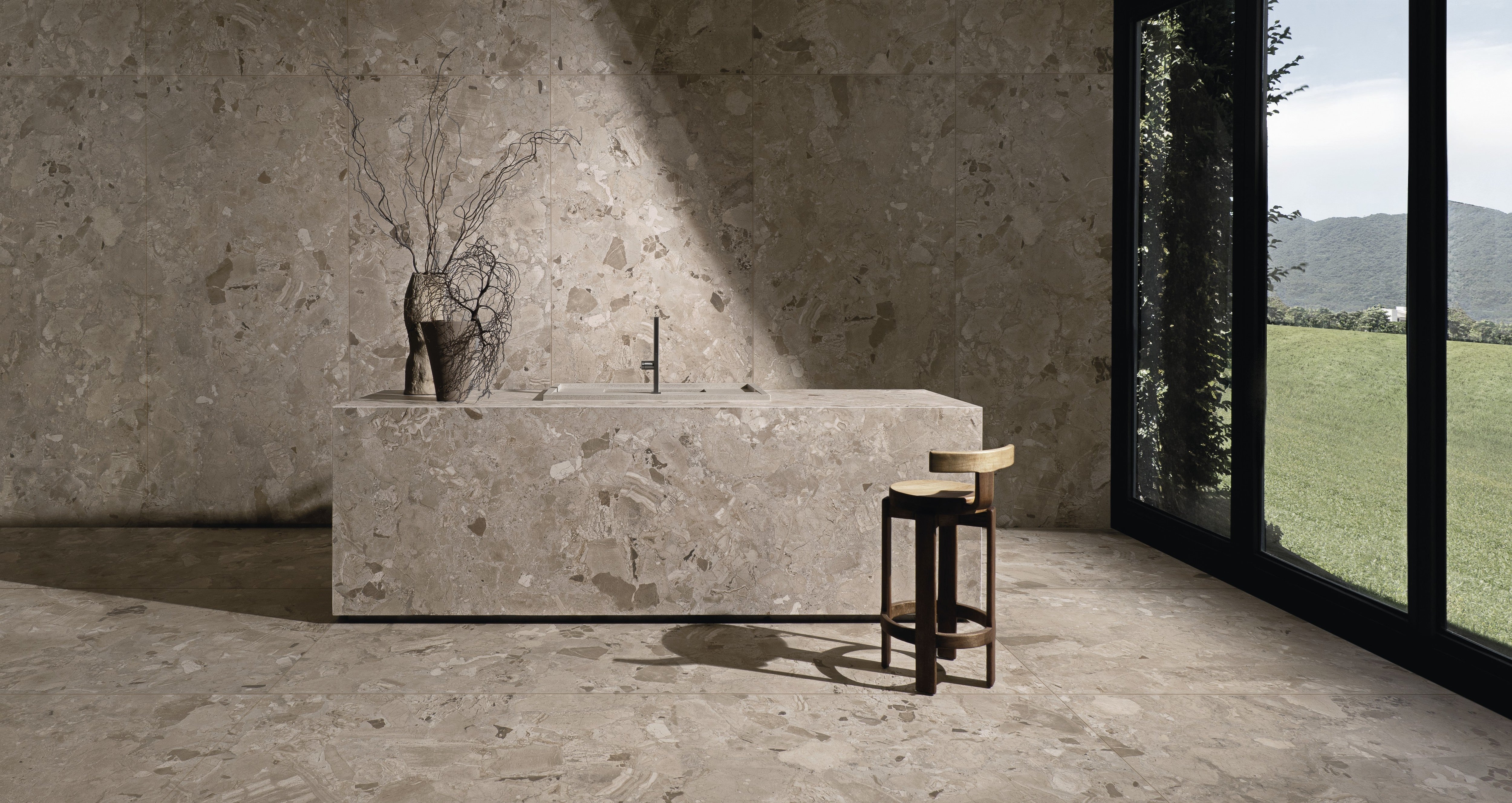 STONEWORK SONATA: Mocha Minuet Field Tile (24"x48"x8.5-mm | natural | rectified)