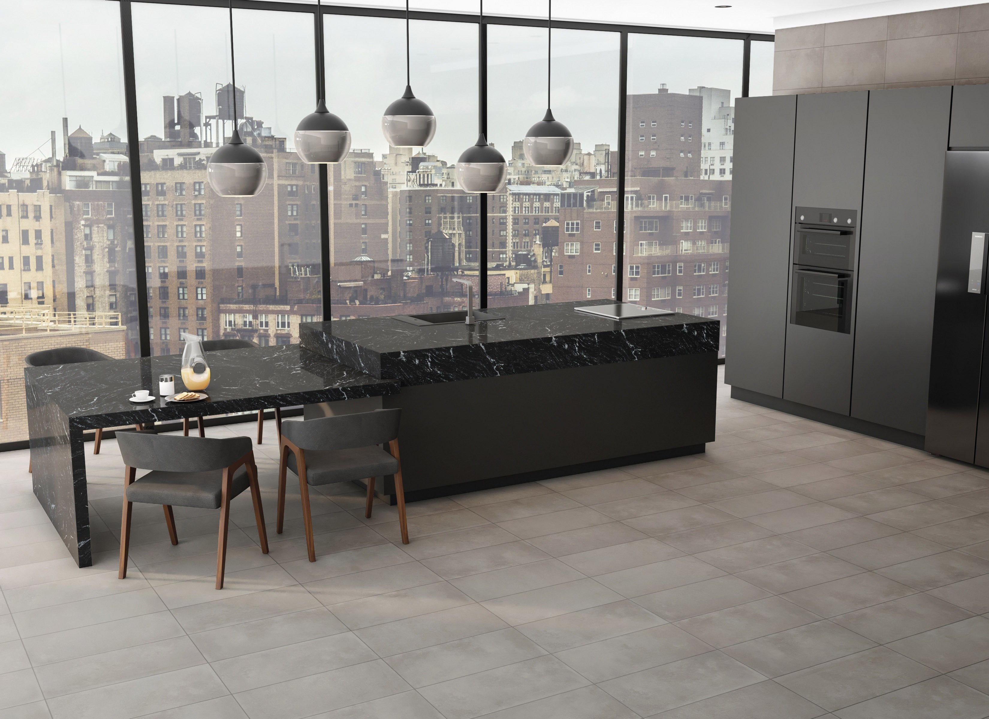 SYMPHONIC SILHOUETTES: Slate Sonata Bullnose Trim (3"x12"x8-mm | natural | rectified)