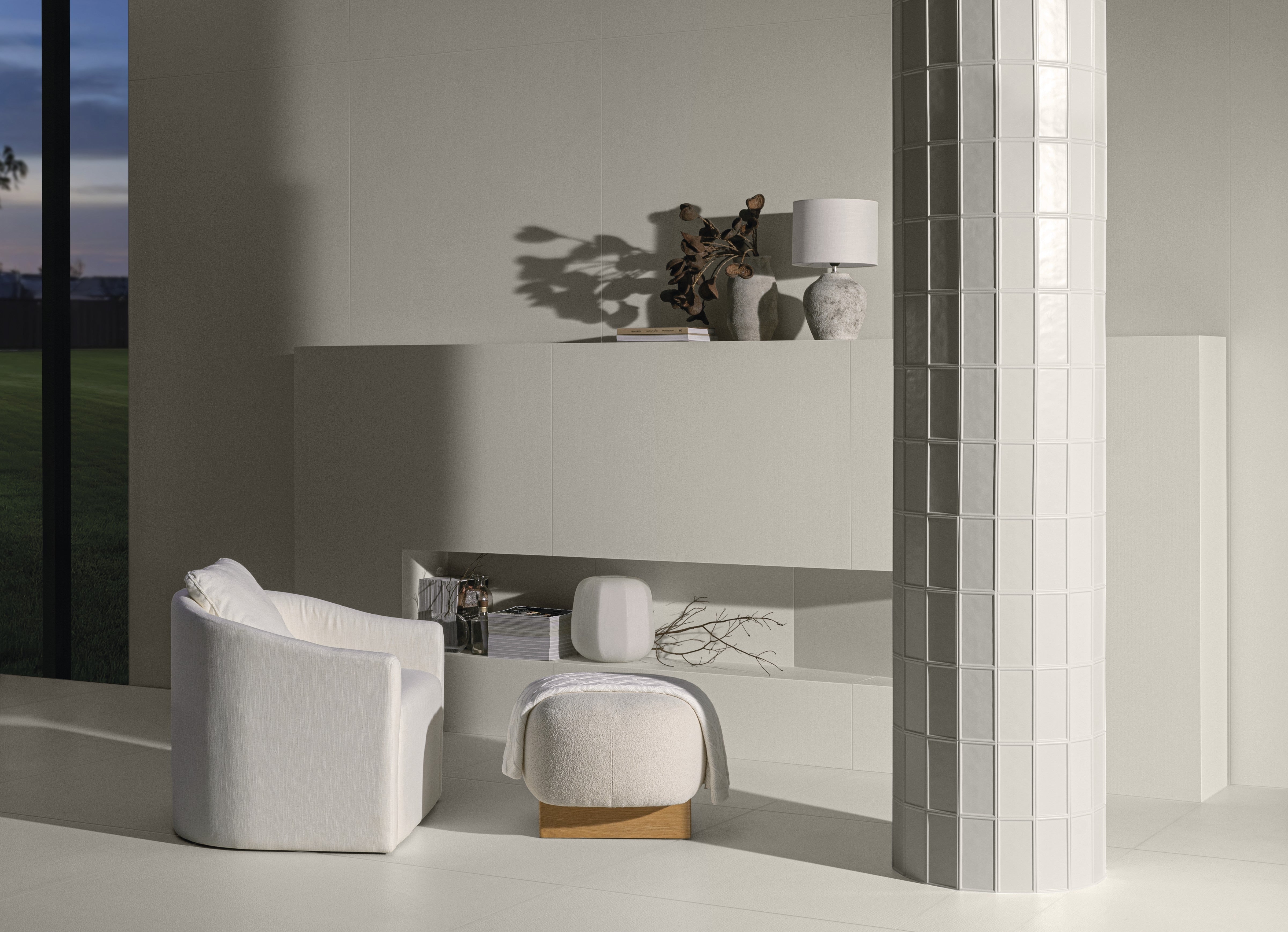 TACTILE STUDIO: Pressed Parchment Field Tile (48"x48"x7-mm | natural | rectified)