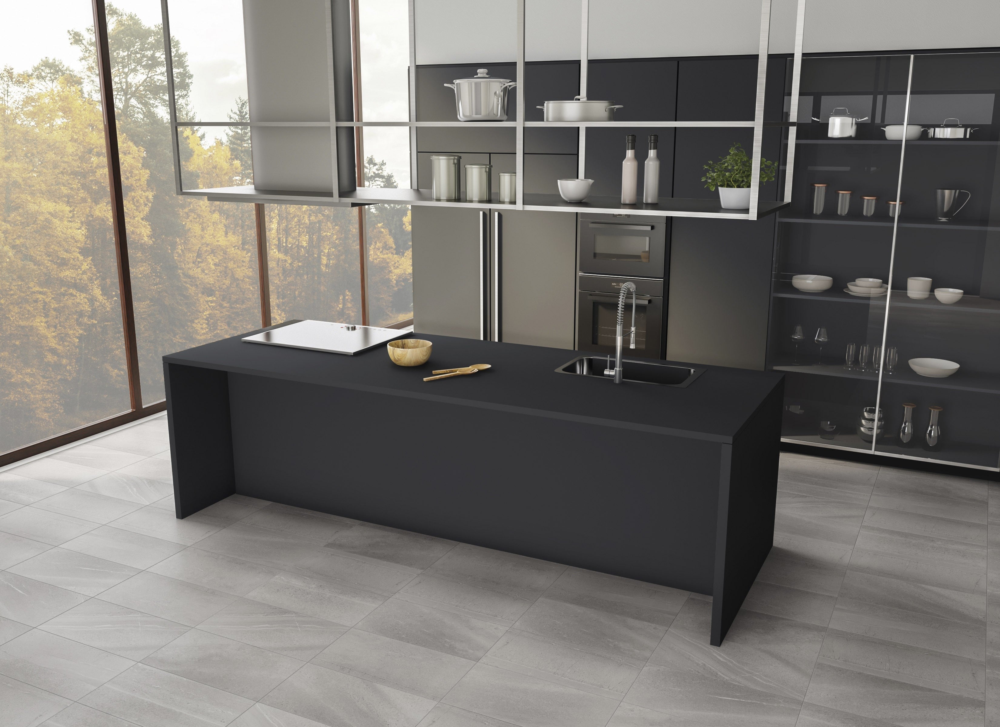 URBAN HARMONY: Nickel Nuance Straight Stack 2X2 Mosaic (12"x12"x8-mm | natural | rectified)