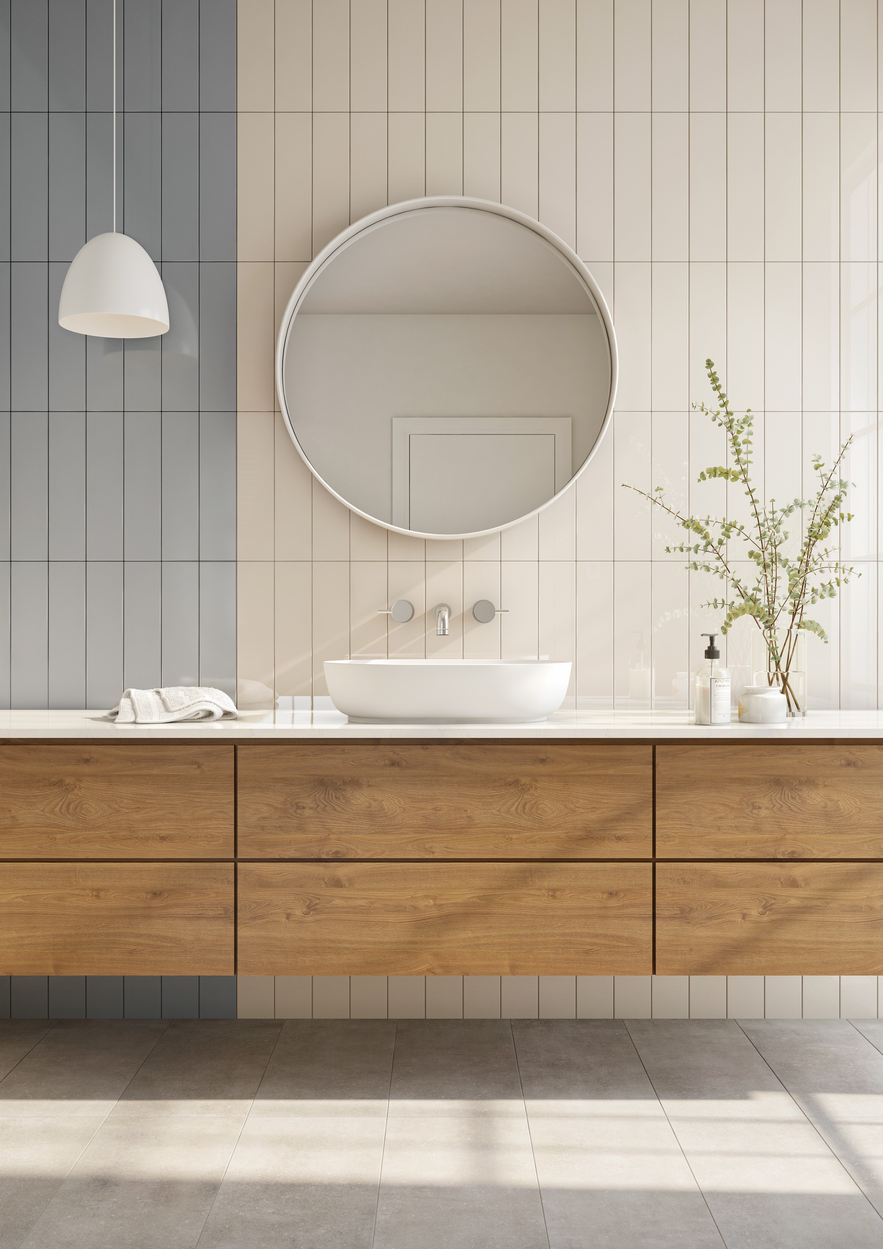VANGUARD VISTA: Serene Sonata Flow Field Tile (4"x16"x7-mm | glossy | pressed)