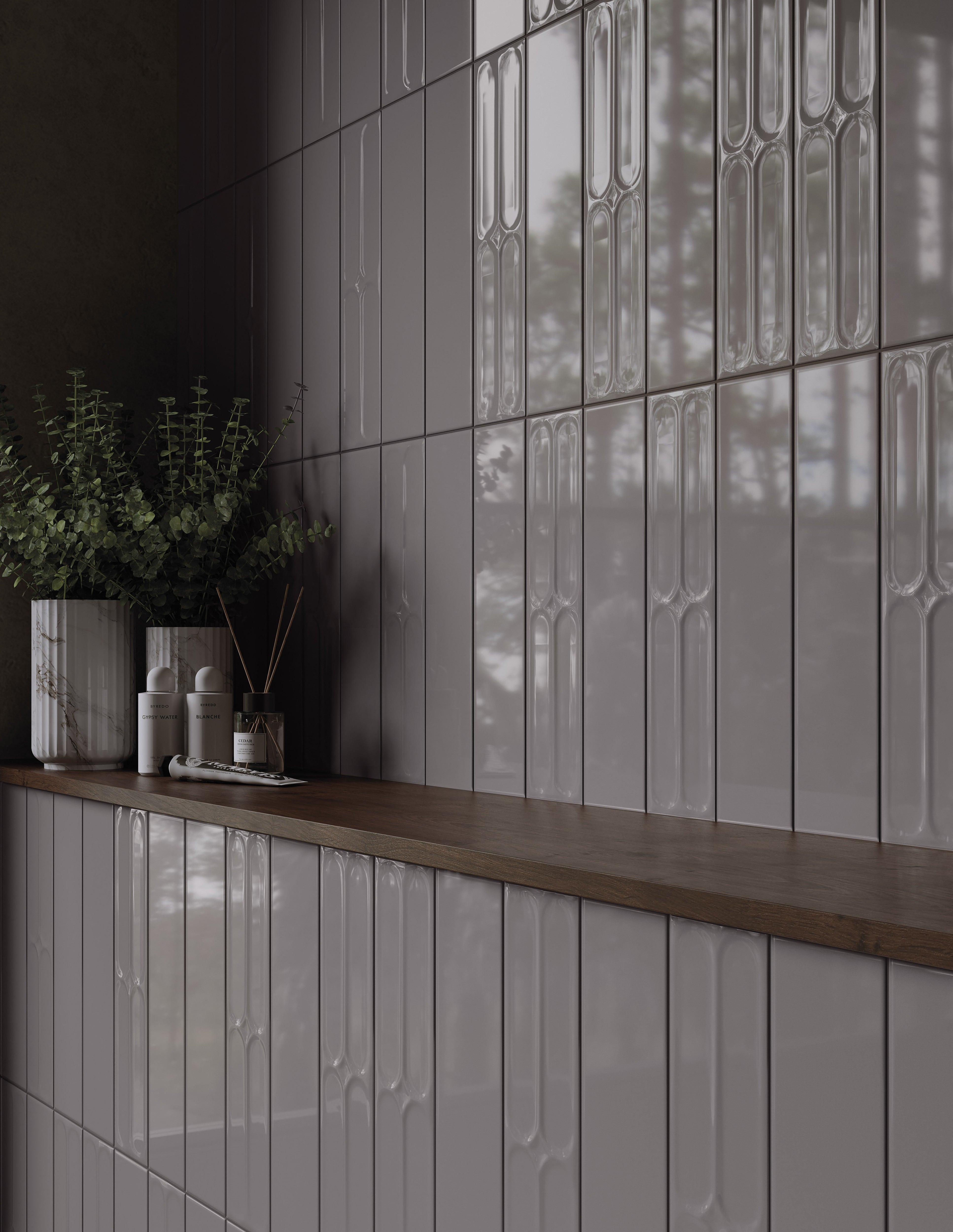 VANGUARD VISTA: Tempest Horizon Flow Field Tile (4"x16"x7-mm | matte | pressed)
