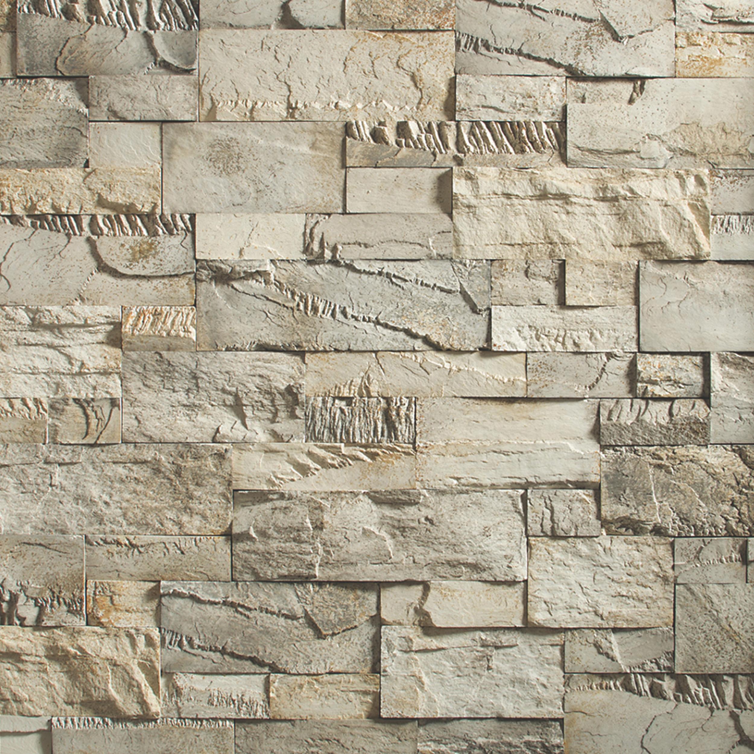 Split Modular 5" Timberwolf wall panels by Creative Mines, primary product image. Premium stone veneer for exterior and interior walls.