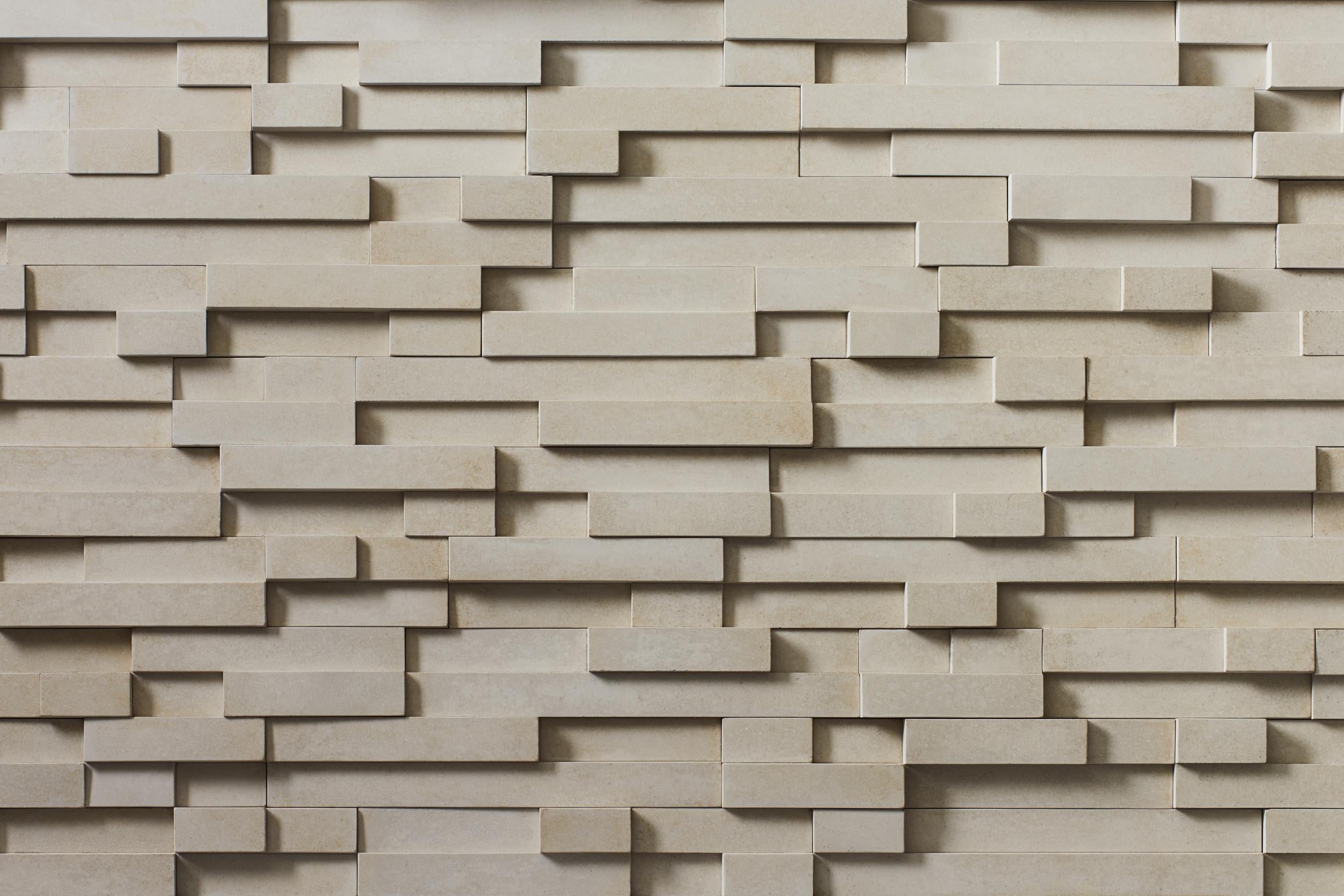 Pro-Fit Modera Ledgestone Vellum wall panels by Cultured Stone, primary product image. Premium stone veneer for exterior and interior walls.