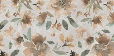 Deco Xl Red Lily porcelain field tile, top-down product view, 24"×48"×11/32" size. Premium porcelain for floors and walls.