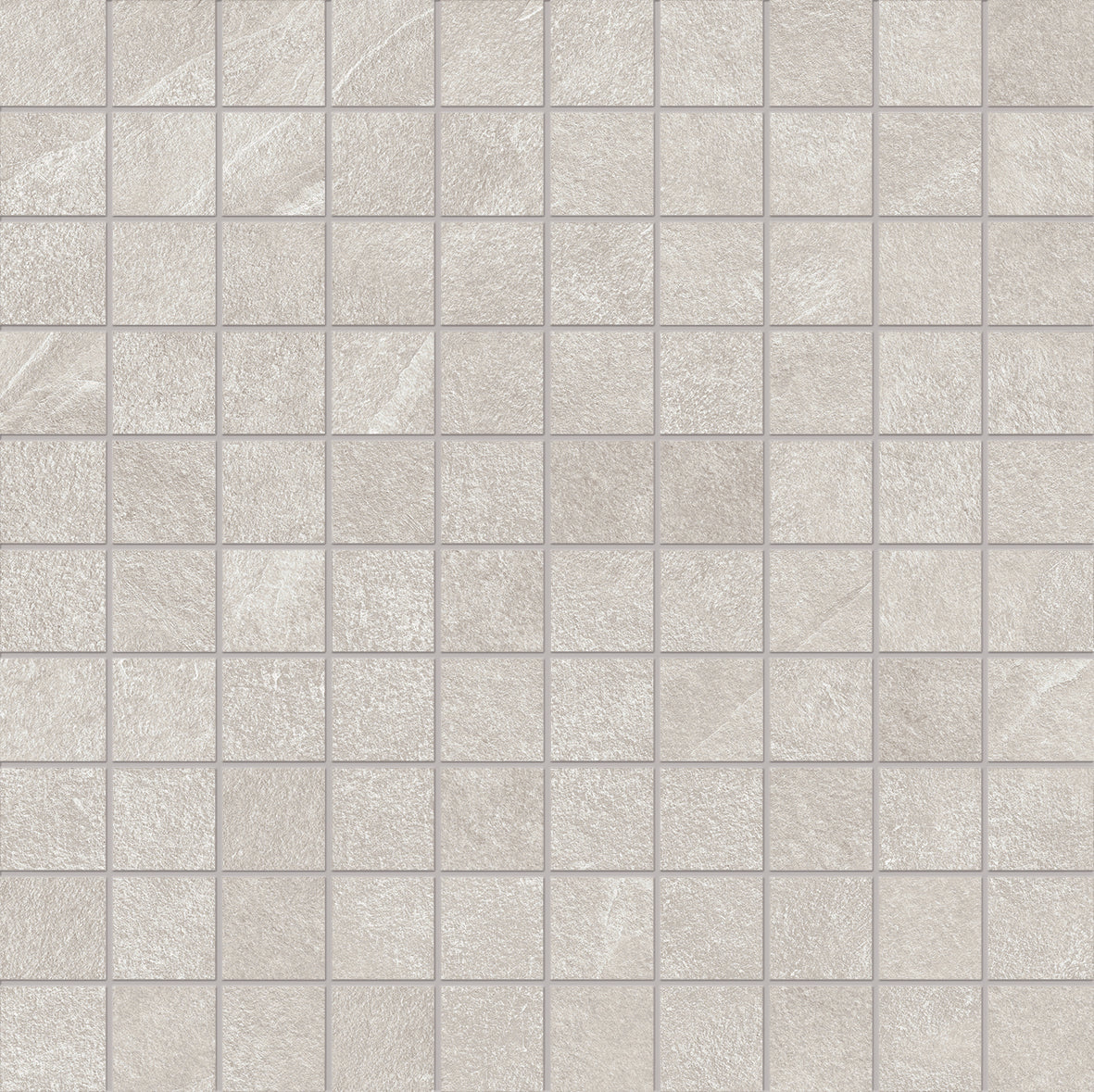 Cornerstone Evolution SLATE LIGHT GREY porcelain mosaic tile by Emil, naturale finish, 12"x12" size. Premium Italian porcelain for floors and walls.