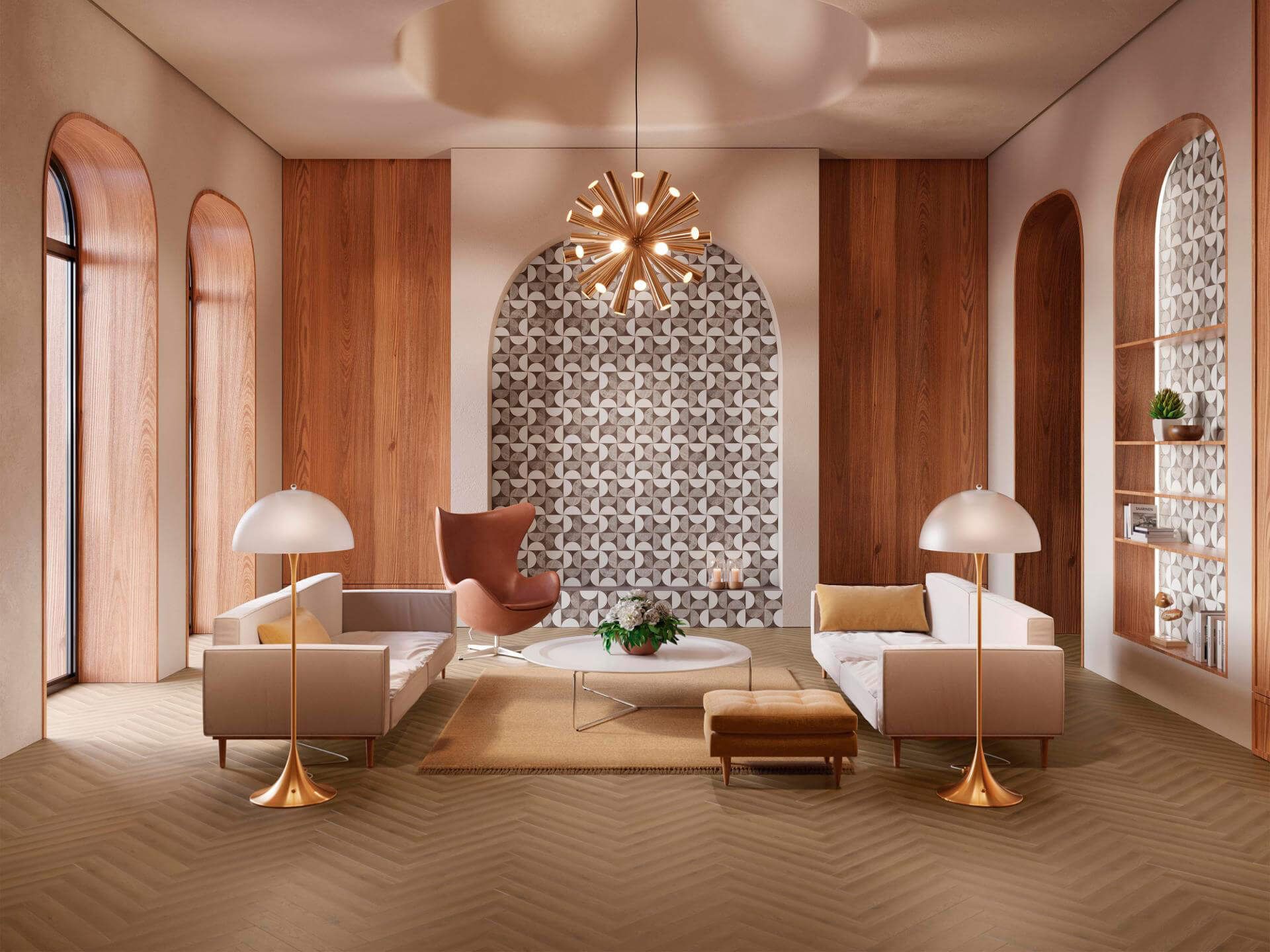 Figure Dark Spiral Mosaic (12x12x10-mm | matt)