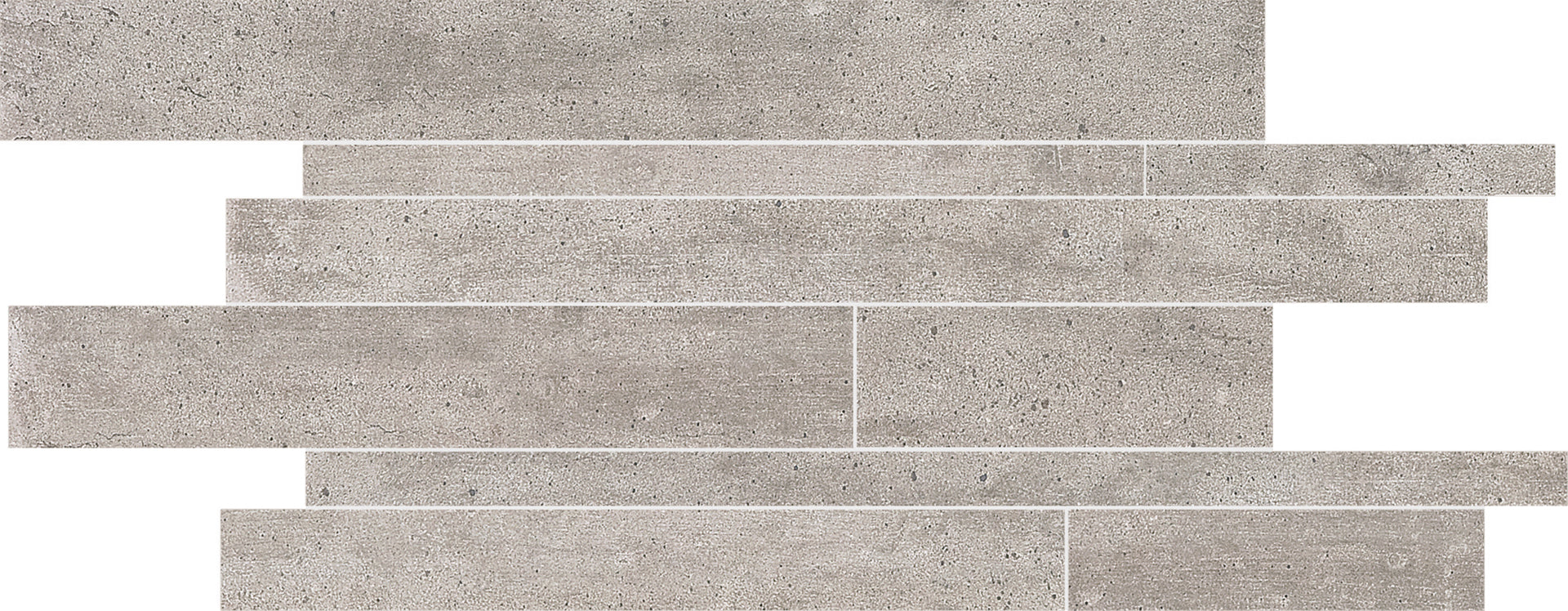 On Square Cemento porcelain decorative accent tile by Emil, 11 13/16"x23 5/8"x9.5-mm size. Premium Italian porcelain for floors and walls.