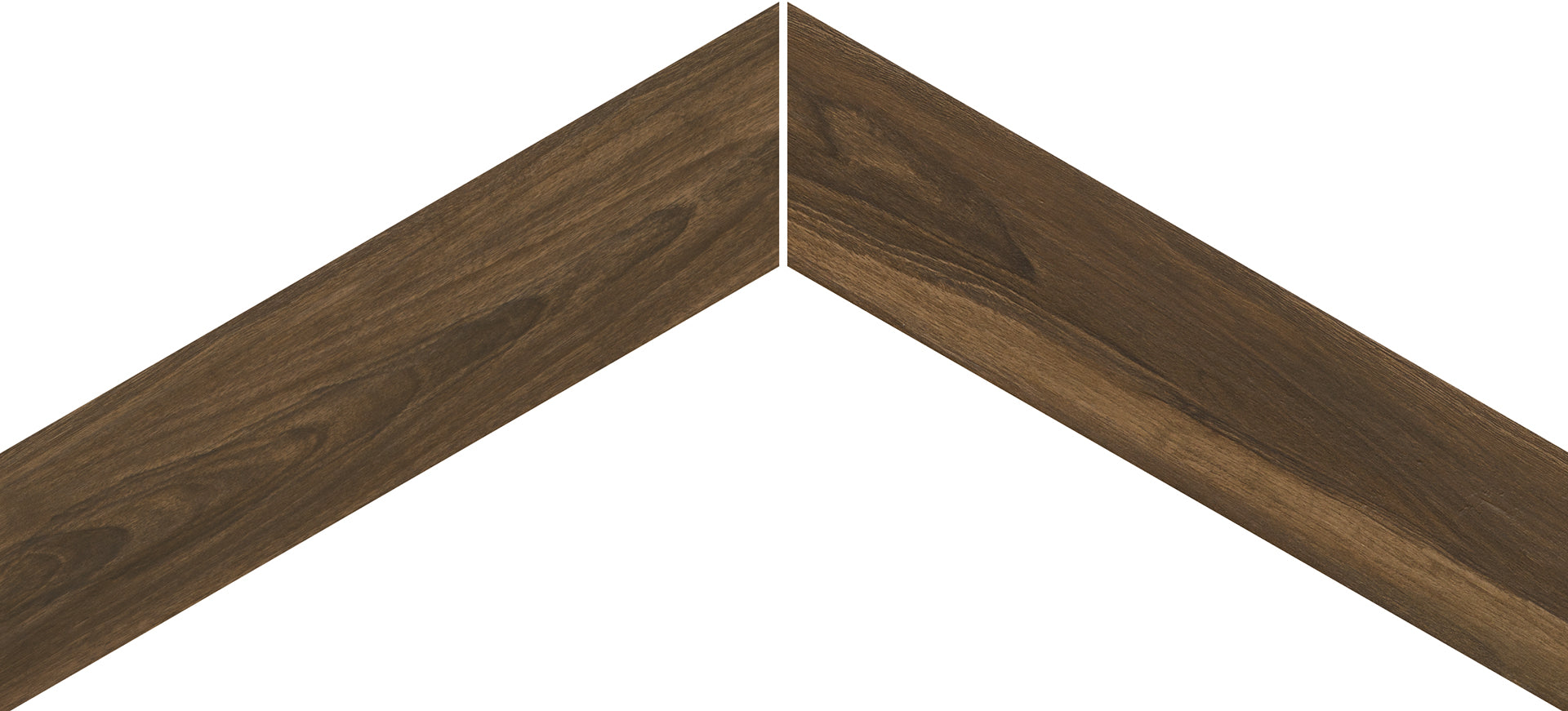 Elegance Wood Nut porcelain decorative accent tile by Emil, 4 5/16"x21 1/4"x9-mm size. Premium Italian porcelain for floors and walls.