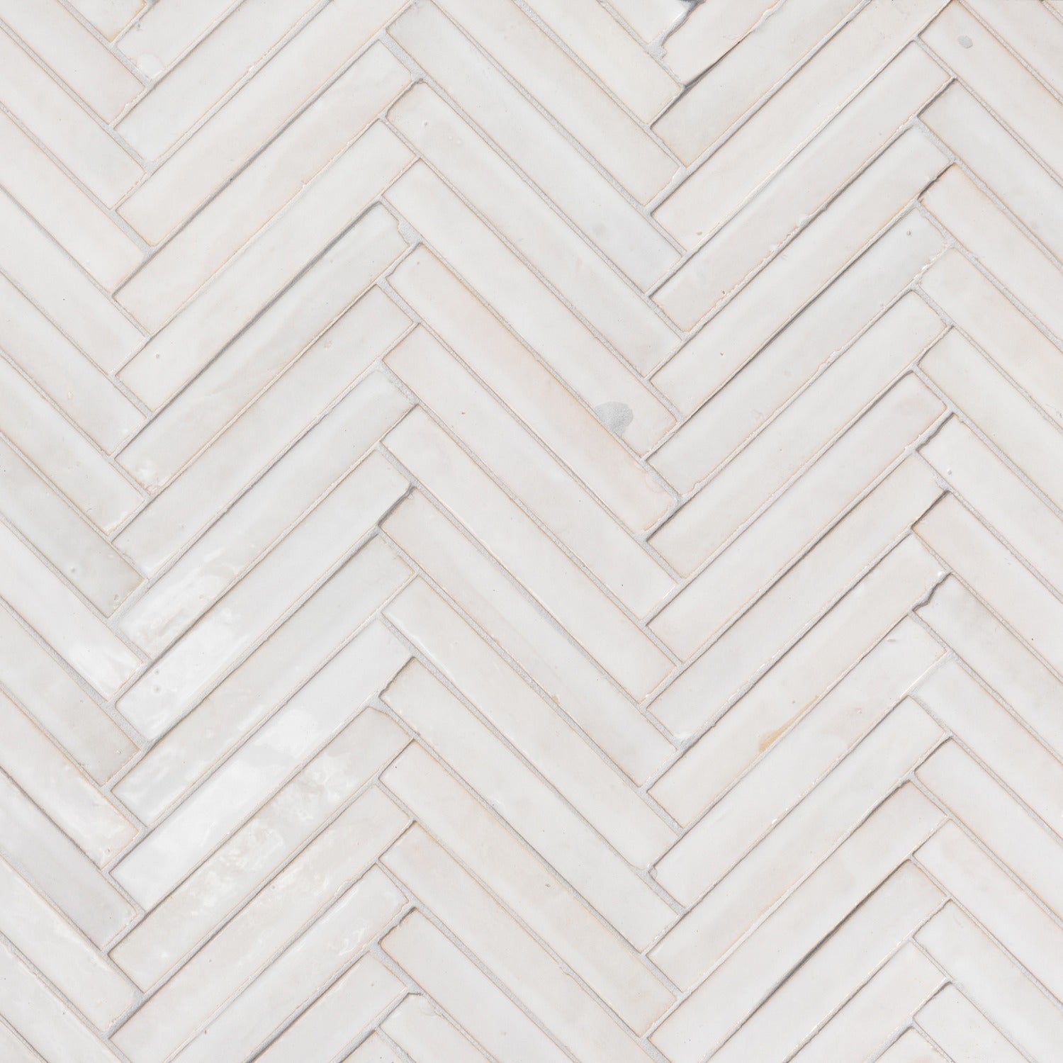 ARTEZA: Cordoba Pueblo Blanco Glazed Ceramic Herringbone Mosaic (8 5/8"x7 7/8"x1/2" | gloss)