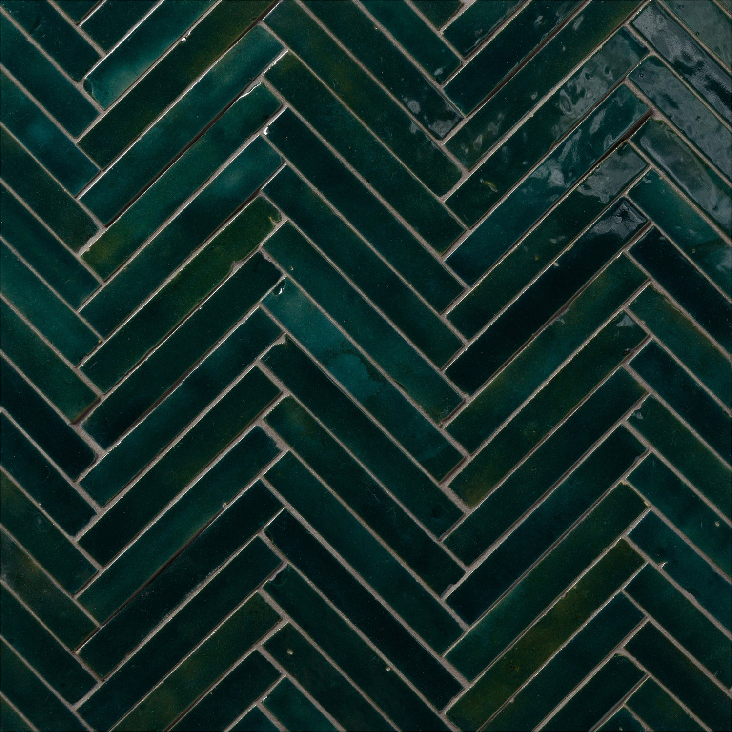 ARTEZA: Cordoba Rio Verde Glazed Ceramic Herringbone Mosaic (8 5/8"x7 7/8"x1/2" | gloss)