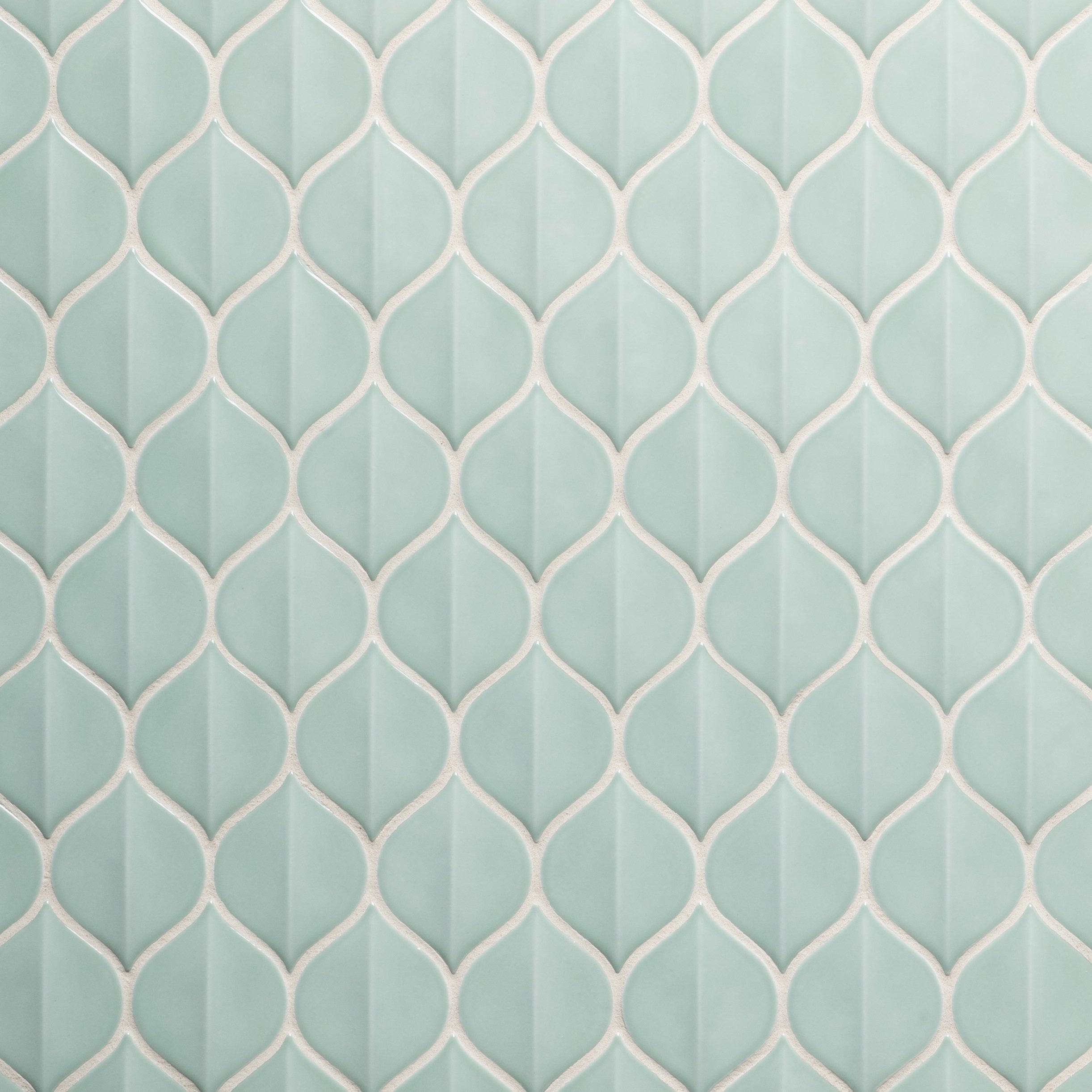 MIRAMAR: Petal Sea Glass Glazed Ceramic Mosaic (11 1/8"x11 7/16"x5/16" | gloss)