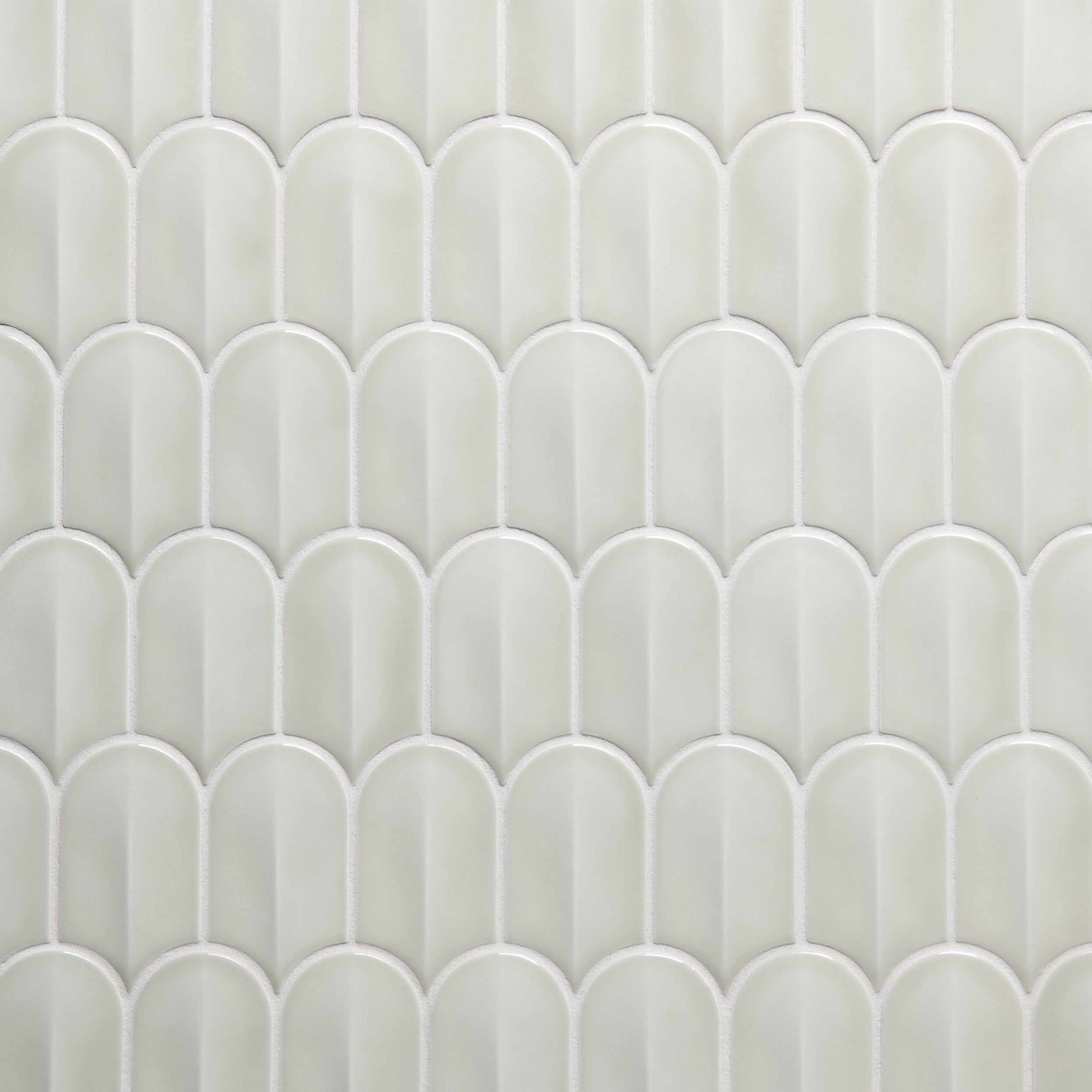 MIRAMAR: Scale Eucalyptus Glazed Ceramic Mosaic (11 3/4"x10 9/16"x5/16" | gloss)