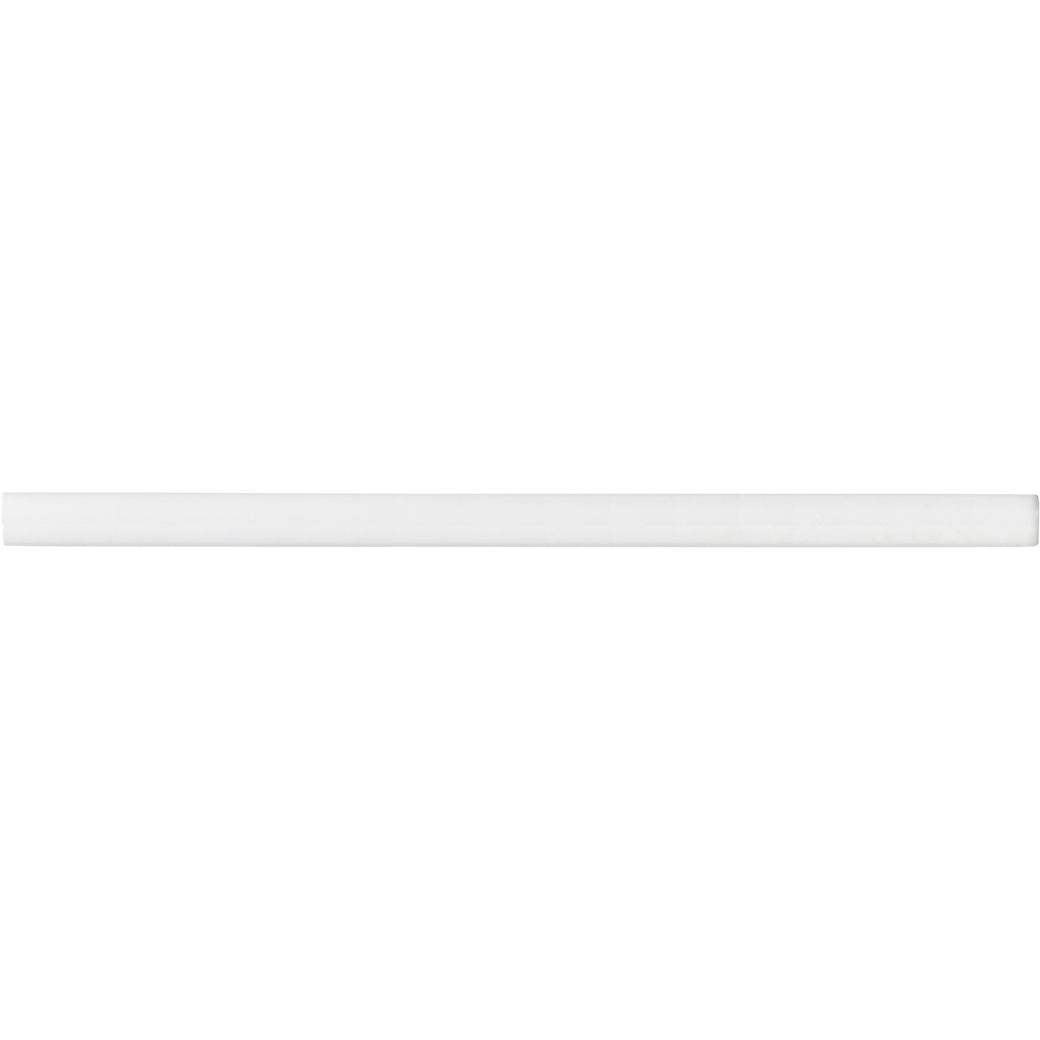 MIRAMAR: White Glazed Ceramic Pencil Liner Trim (1/4"x8"x5/16" | gloss)