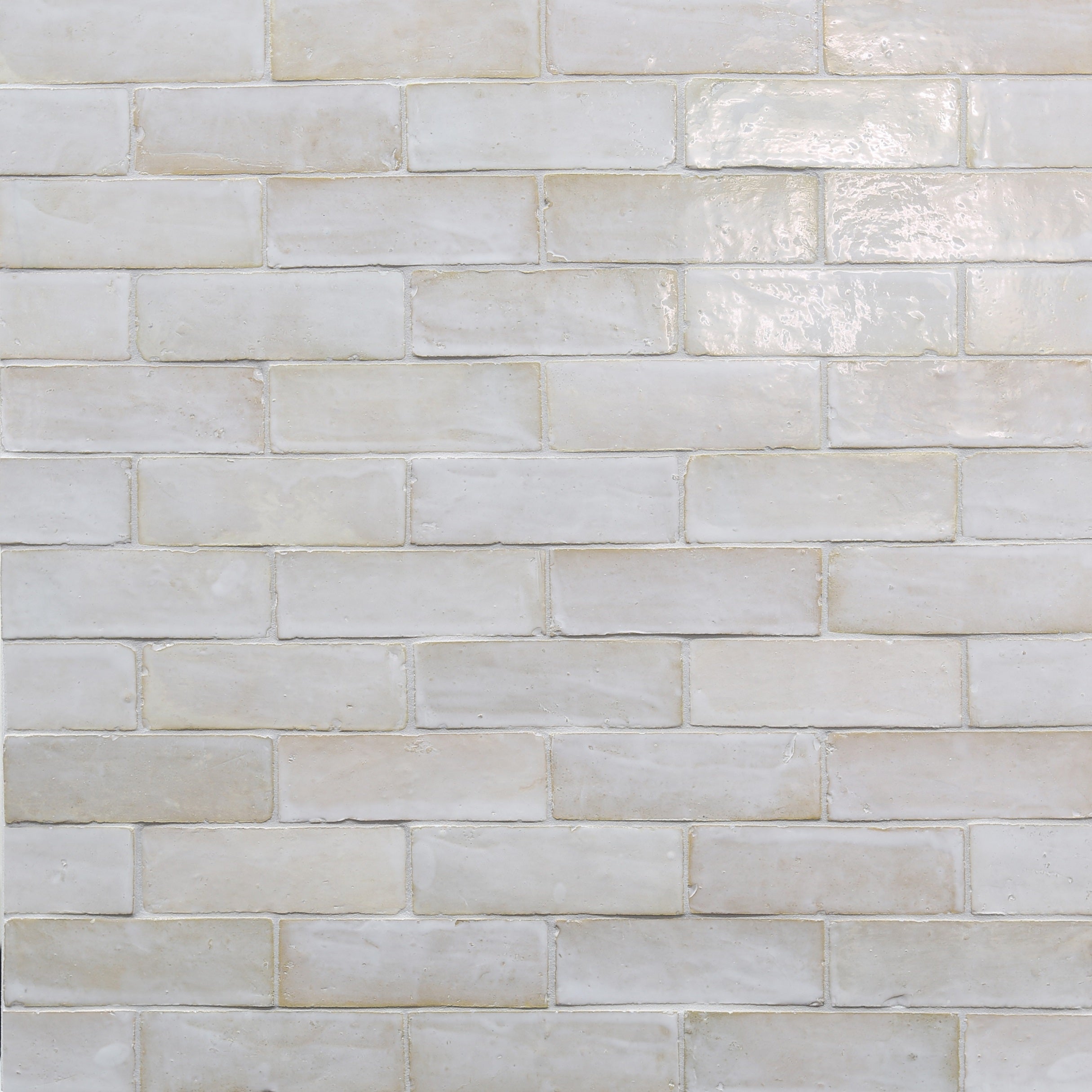 Zel Bejmat Desert White Glazed Zellige Field Tile | 2X6X1/2