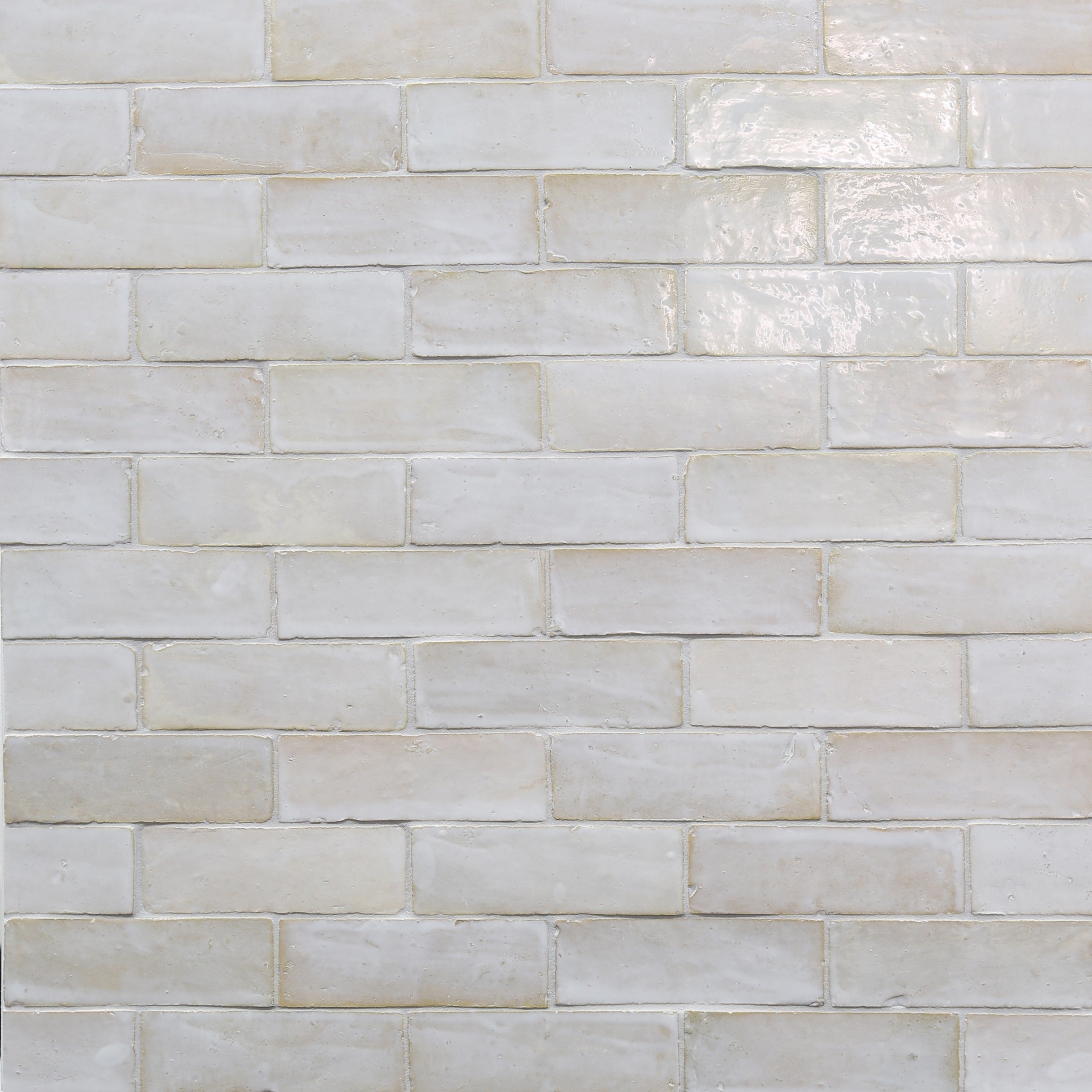 ZEL: Bejmat Desert White Glazed Zellige Field Tile (2"x6"x1/2" | gloss)